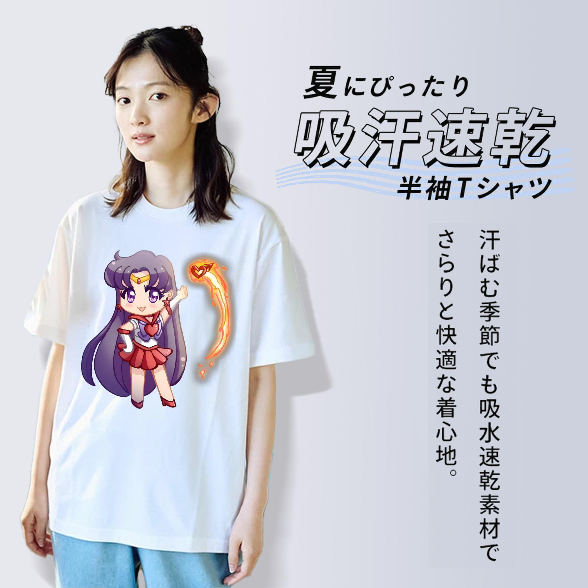 ワンピース ニコ・ロビン ONE PIECE Nico Robin レディースカジュアルプリントTシャツ（綿100％）