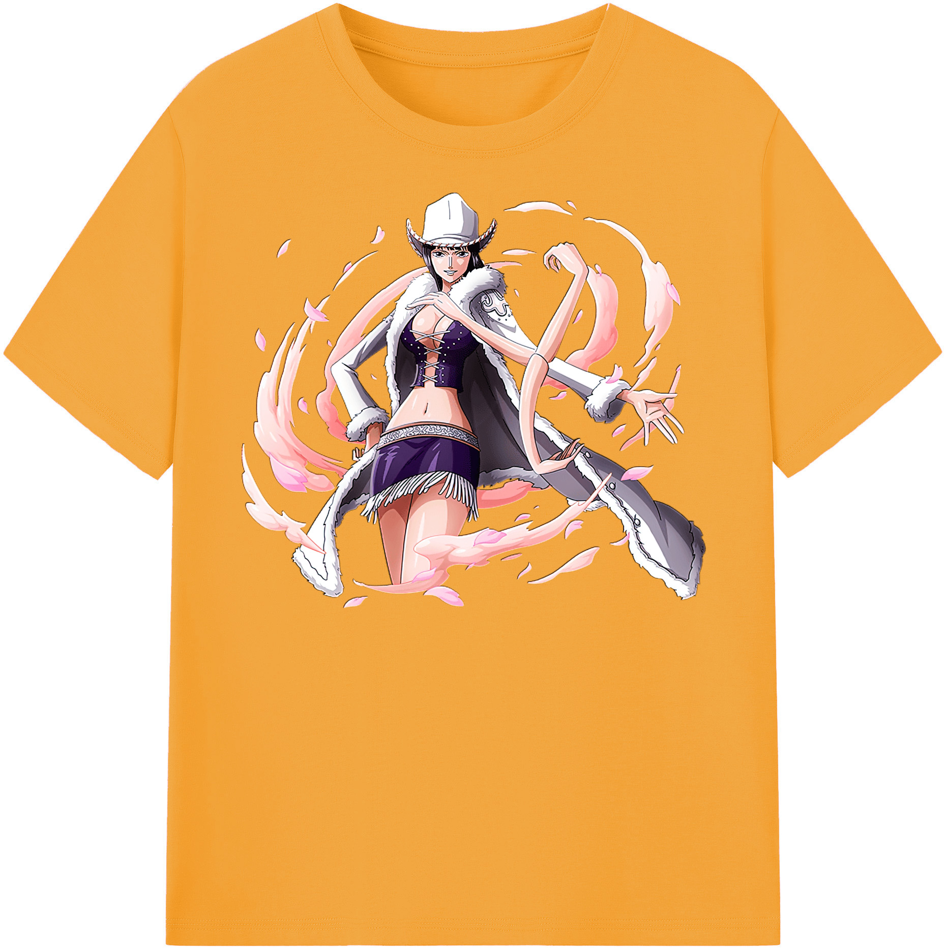 ワンピース ニコ・ロビン ONE PIECE Nico Robin レディースカジュアルプリントTシャツ（綿100％）