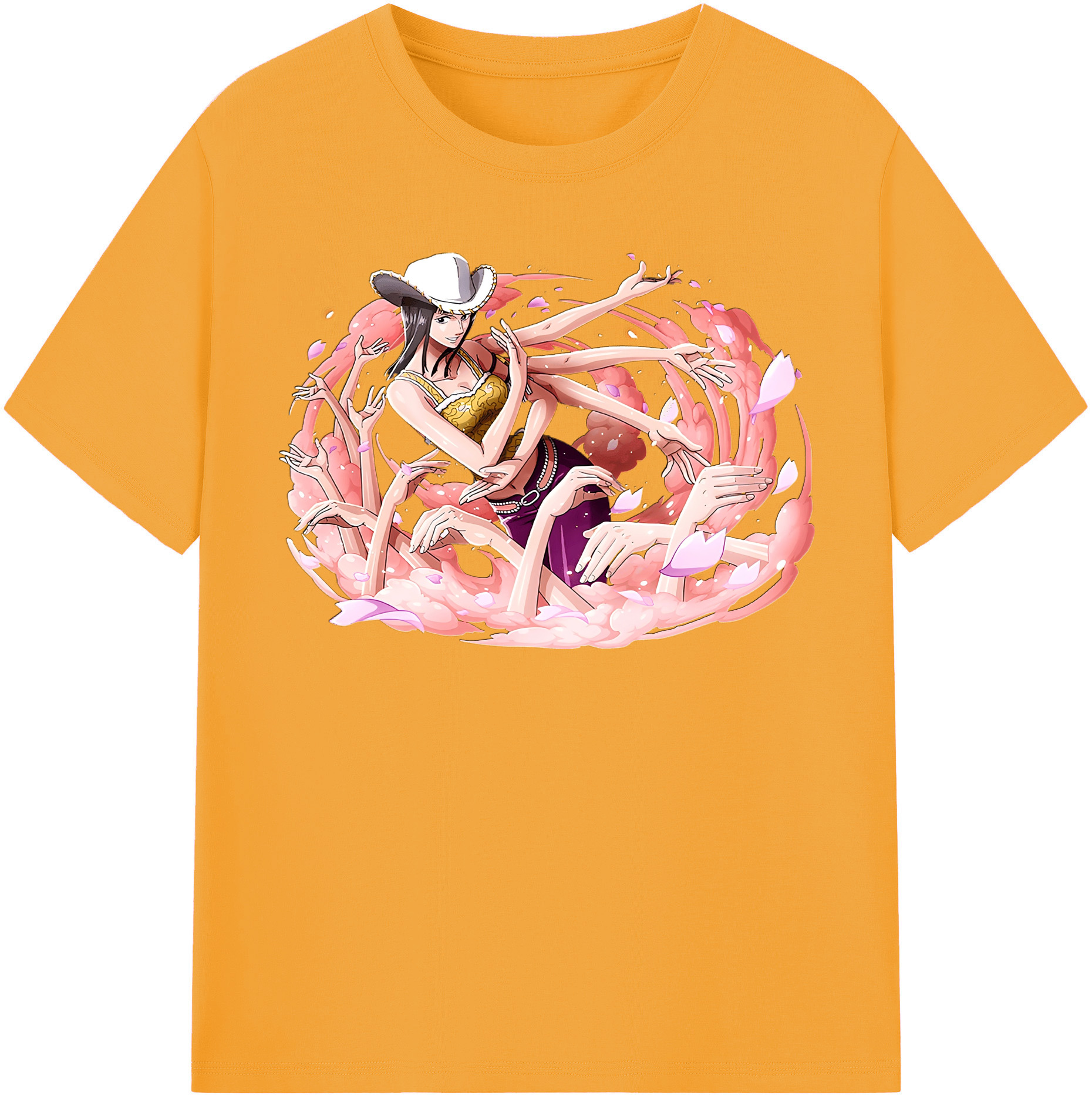 ワンピース ニコ・ロビン ONE PIECE Nico Robin レディースカジュアルプリントTシャツ（綿100％）