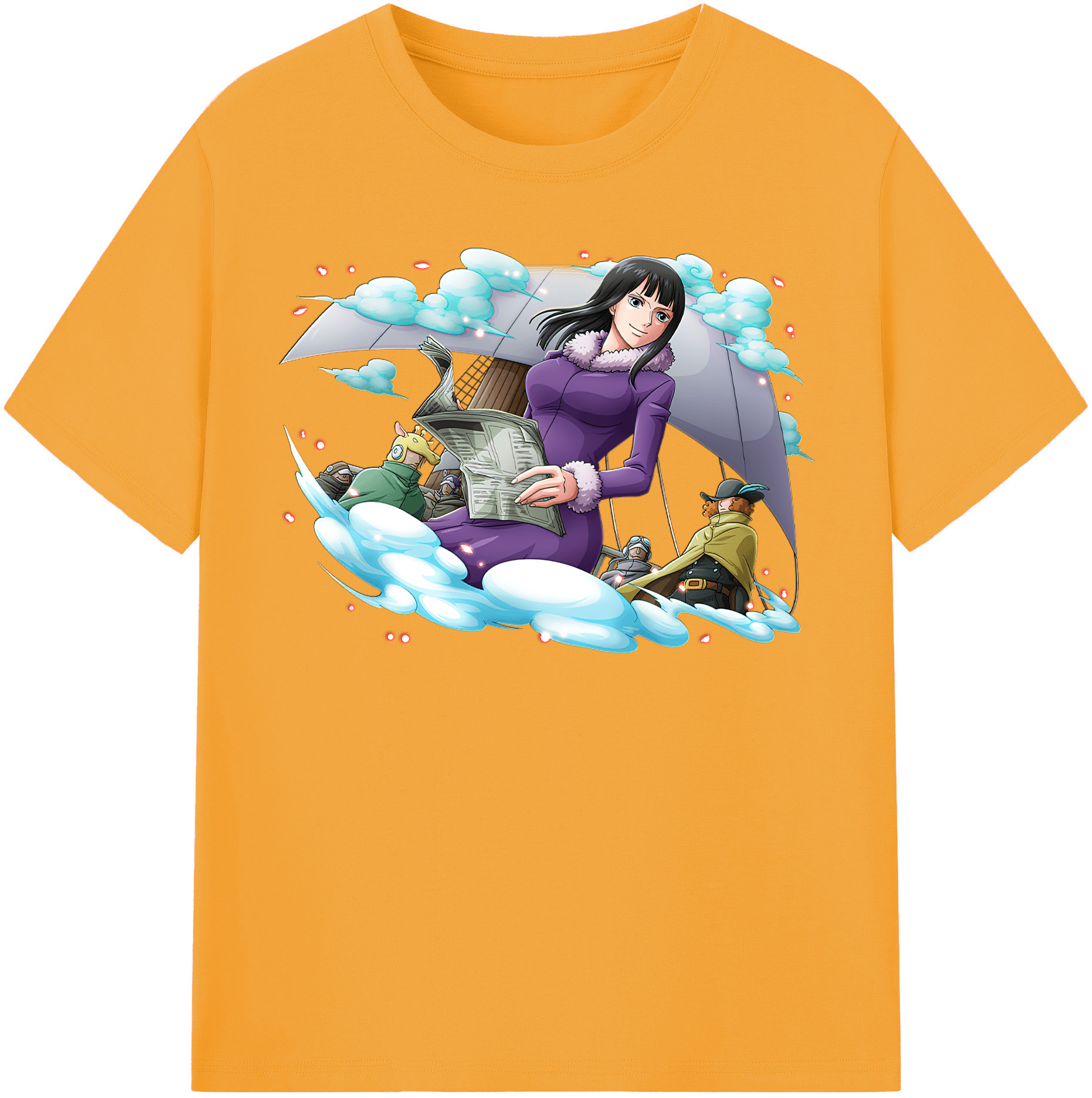 ワンピース ニコ・ロビン ONE PIECE Nico Robin レディースカジュアルプリントTシャツ（綿100％）
