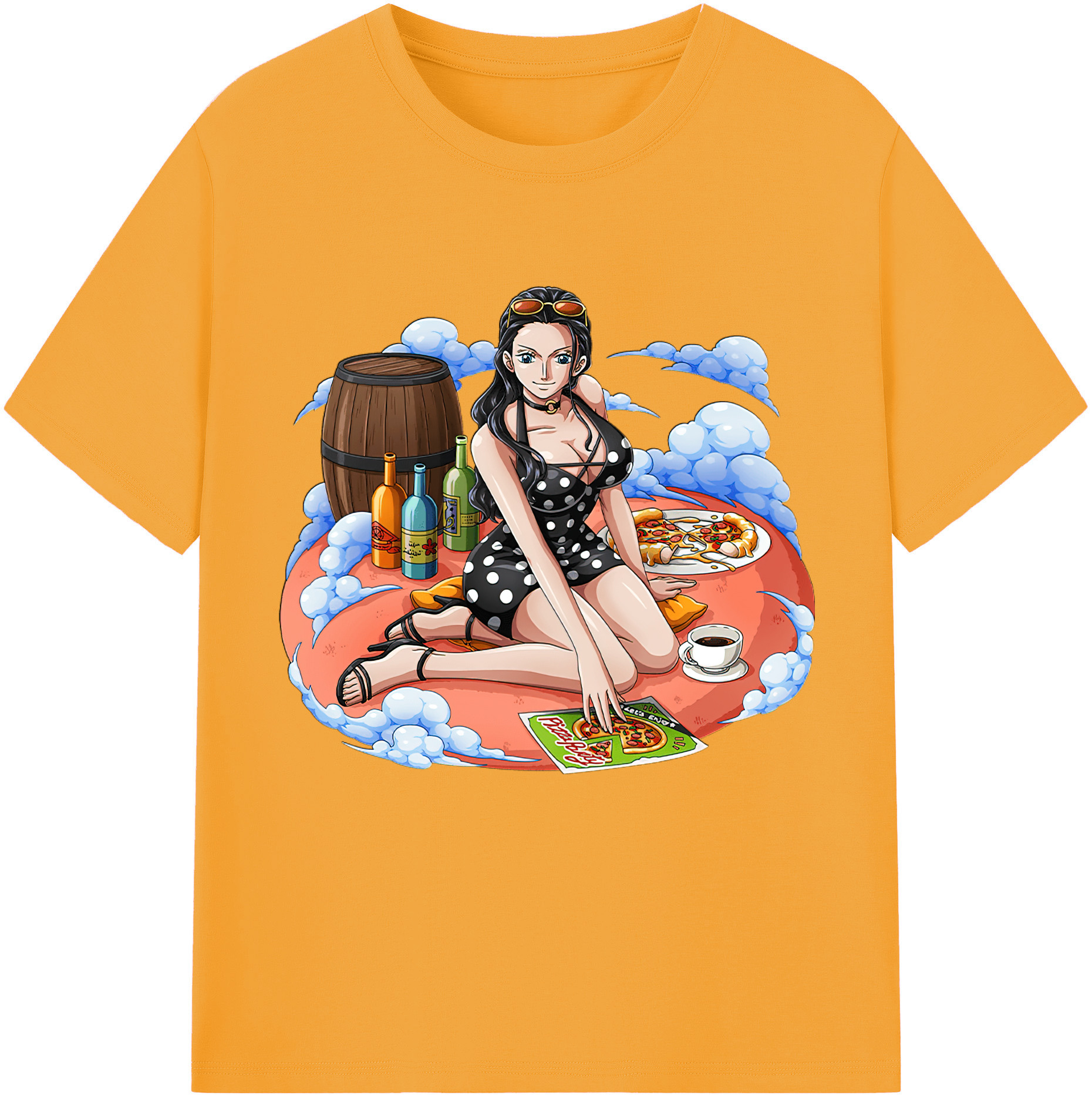 ワンピース ニコ・ロビン ONE PIECE Nico Robin レディースカジュアルプリントTシャツ（綿100％）
