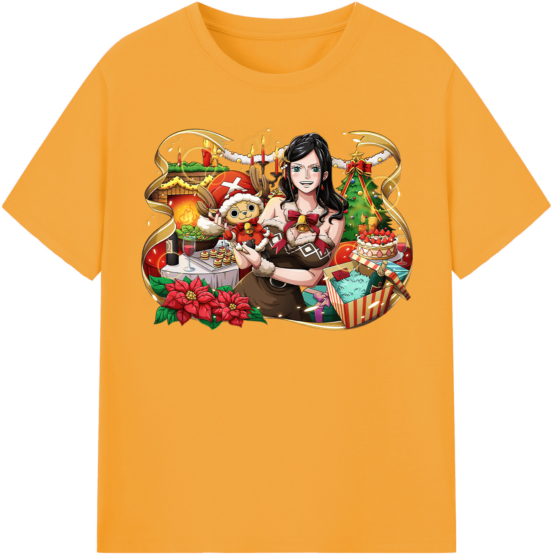 ワンピース ニコ・ロビン ONE PIECE Nico Robin レディースカジュアルプリントTシャツ（綿100％）