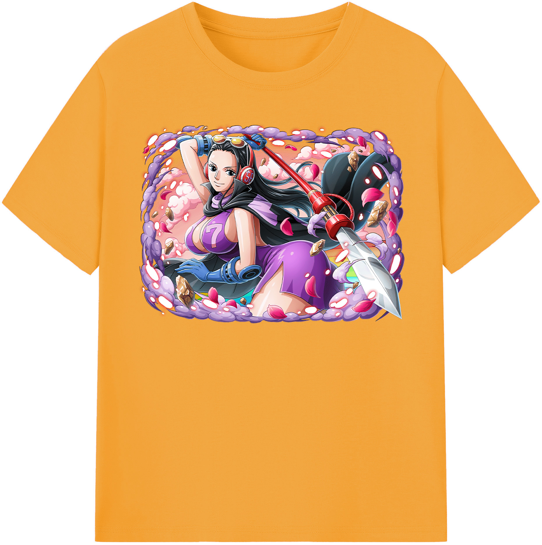 ワンピース ニコ・ロビン ONE PIECE Nico Robin レディースカジュアルプリントTシャツ（綿100％）