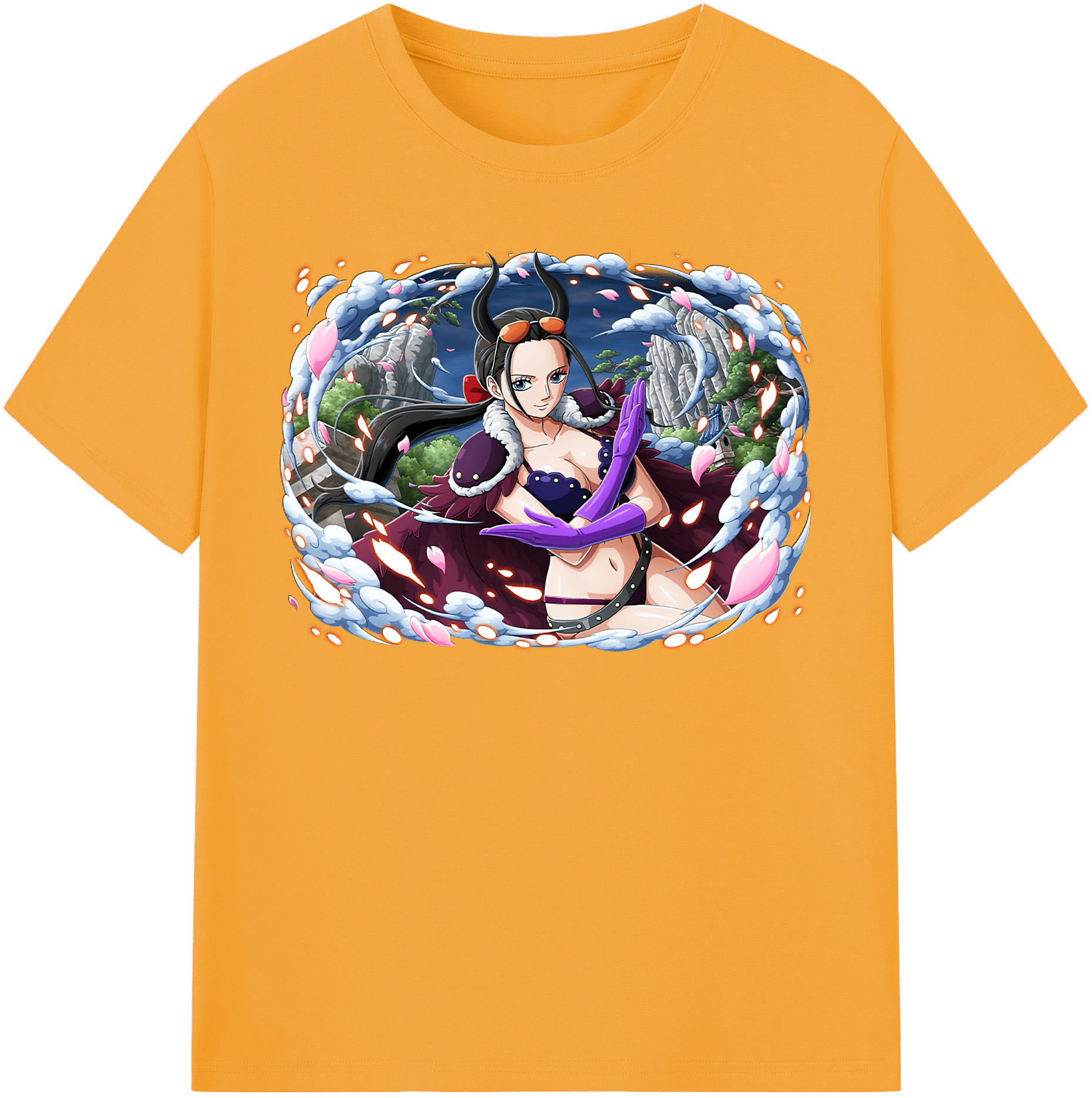 ワンピース ニコ・ロビン ONE PIECE Nico Robin レディースカジュアルプリントTシャツ（綿100％）