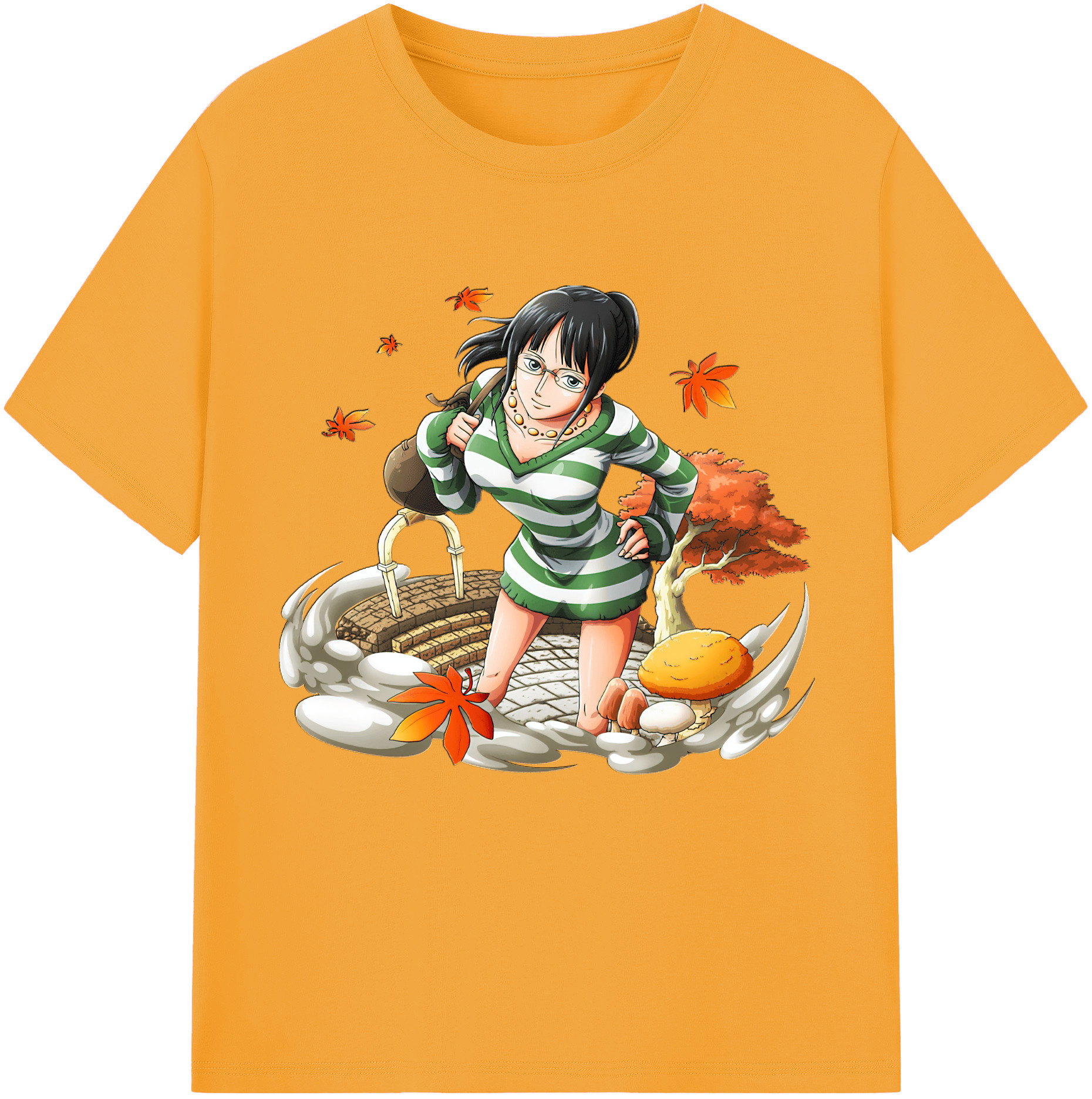 ワンピース ニコ・ロビン ONE PIECE Nico Robin レディースカジュアルプリントTシャツ（綿100％）