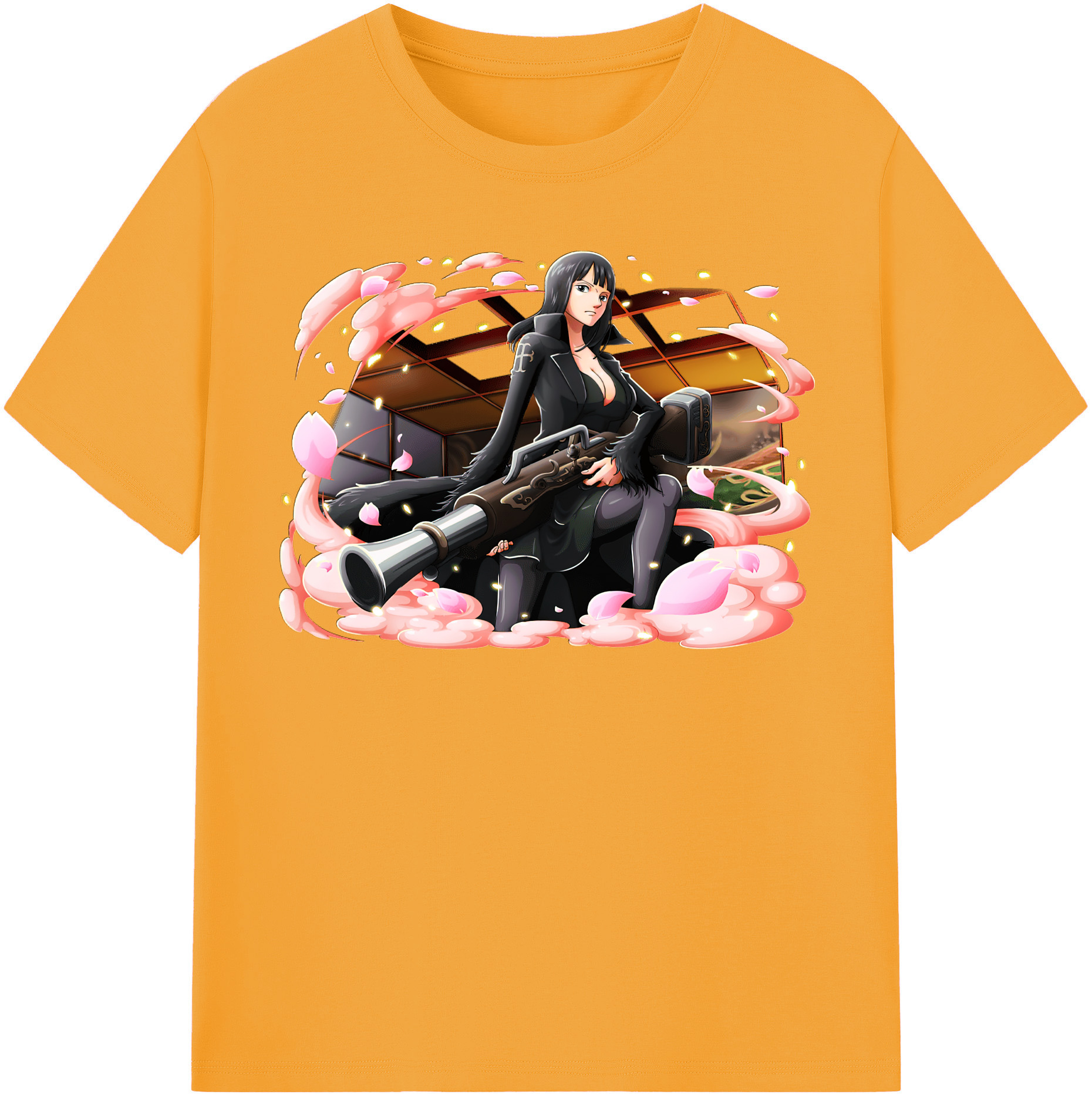 ワンピース ニコ・ロビン ONE PIECE Nico Robin レディースカジュアルプリントTシャツ（綿100％）