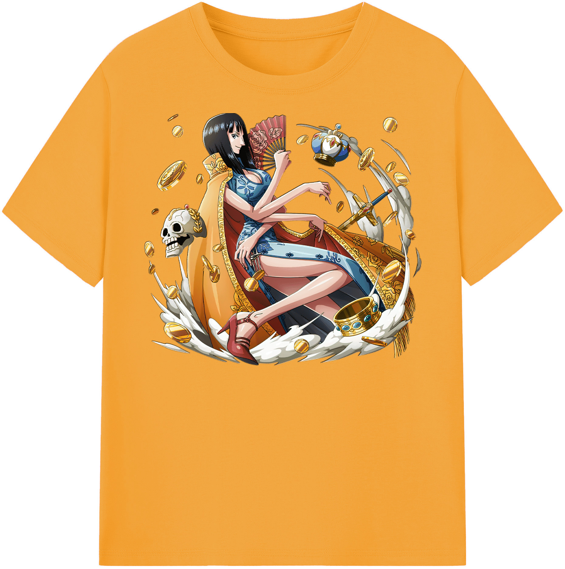 ワンピース ニコ・ロビン ONE PIECE Nico Robin レディースカジュアルプリントTシャツ（綿100％）