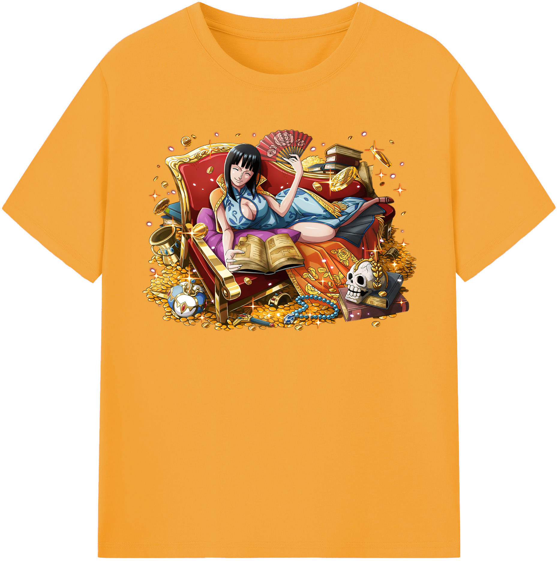 ワンピース ニコ・ロビン ONE PIECE Nico Robin レディースカジュアルプリントTシャツ（綿100％）