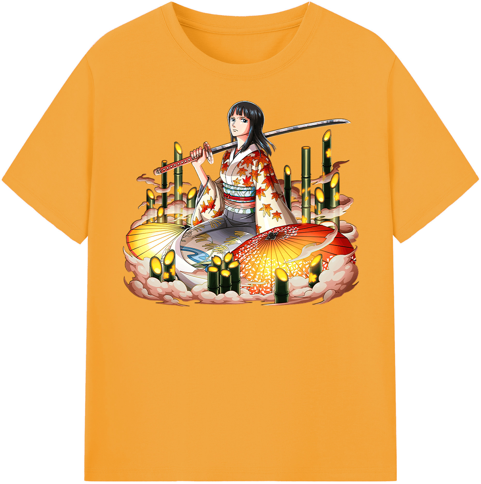 ワンピース ニコ・ロビン ONE PIECE Nico Robin レディースカジュアルプリントTシャツ（綿100％）