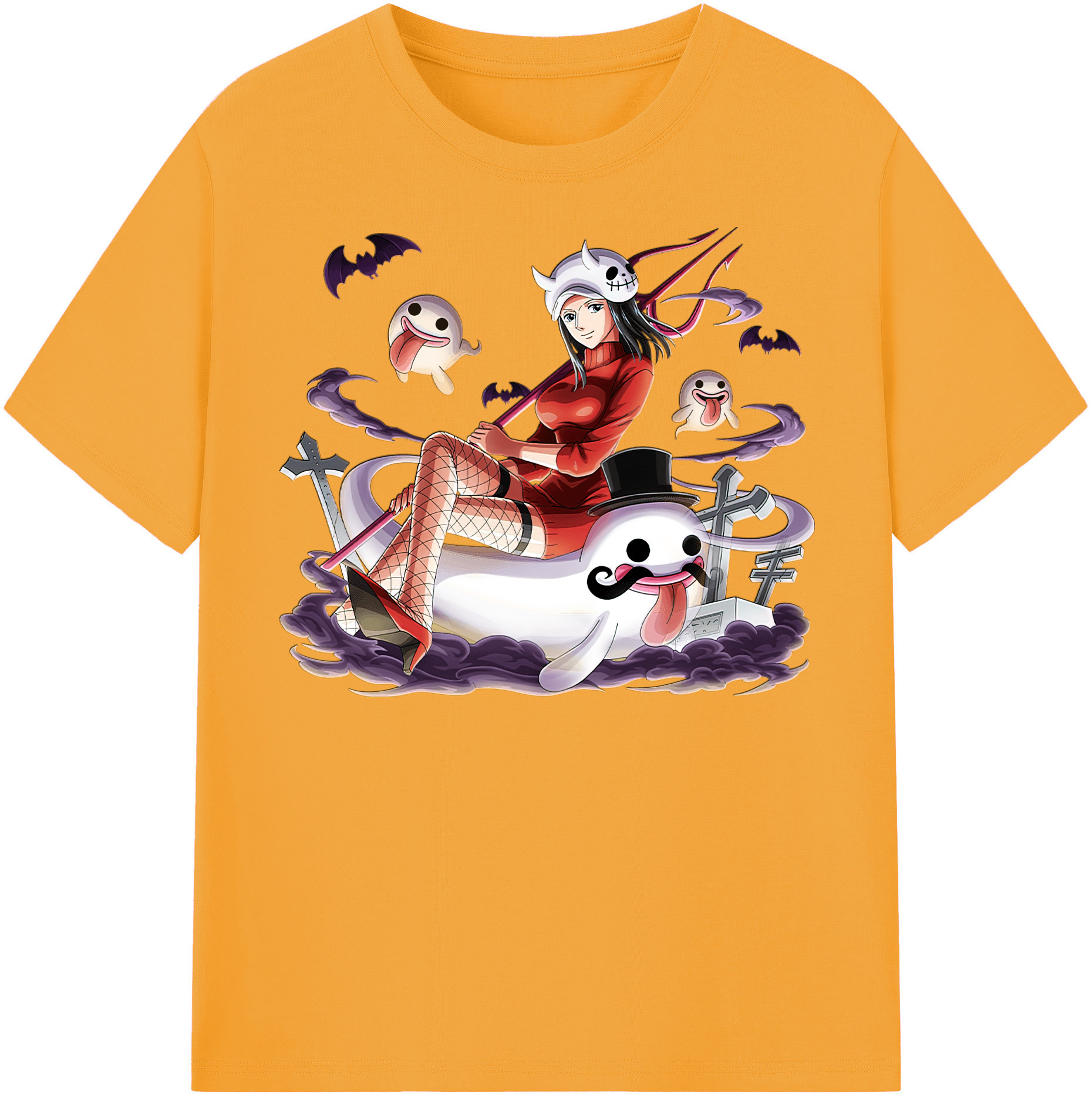 ワンピース ニコ・ロビン ONE PIECE Nico Robin レディースカジュアルプリントTシャツ（綿100％）