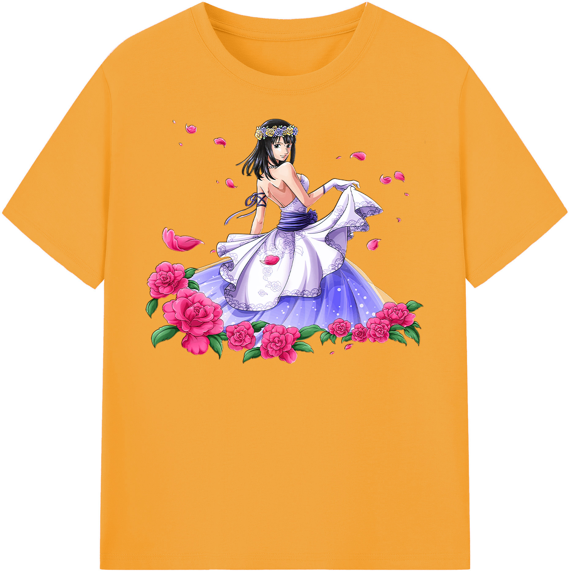 ワンピース ニコ・ロビン ONE PIECE Nico Robin レディースカジュアルプリントTシャツ（綿100％）