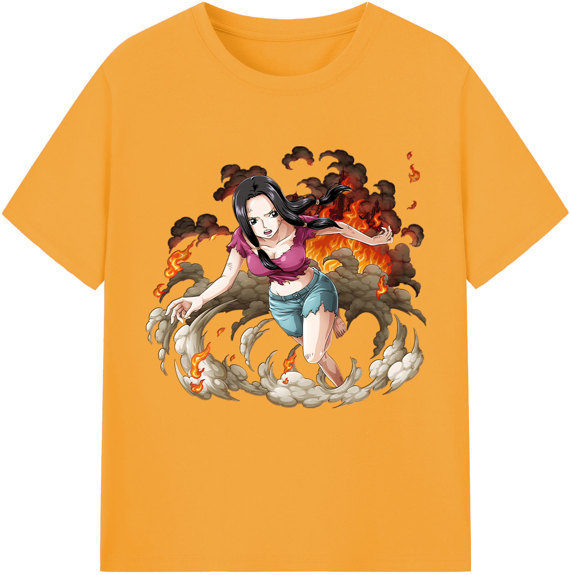 ワンピース ニコ・ロビン ONE PIECE Nico Robin レディースカジュアルプリントTシャツ（綿100％）