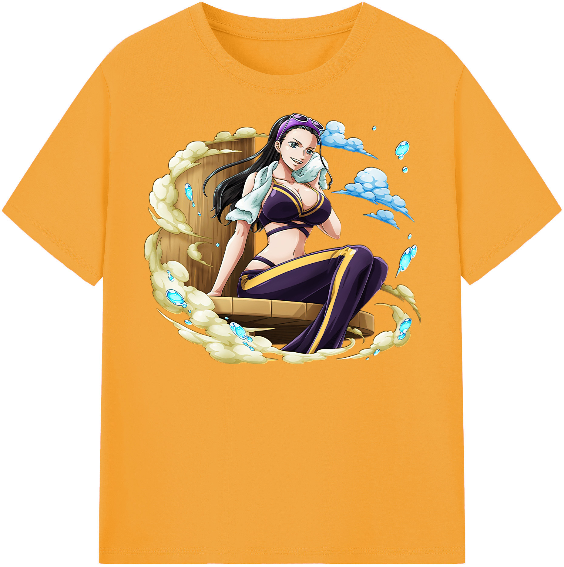 ワンピース ニコ・ロビン ONE PIECE Nico Robin レディースカジュアルプリントTシャツ（綿100％）