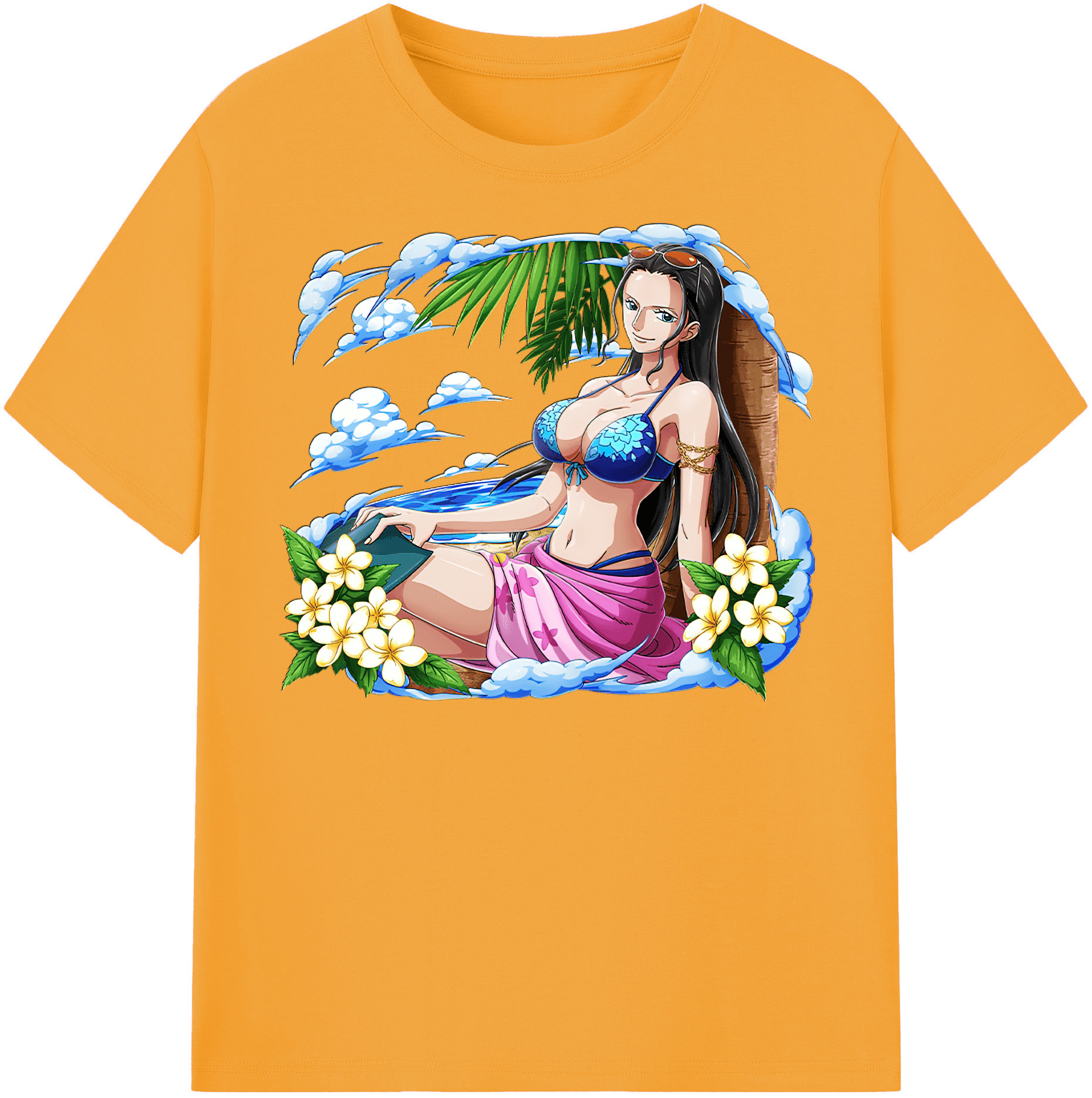 ワンピース ニコ・ロビン ONE PIECE Nico Robin レディースカジュアルプリントTシャツ（綿100％）