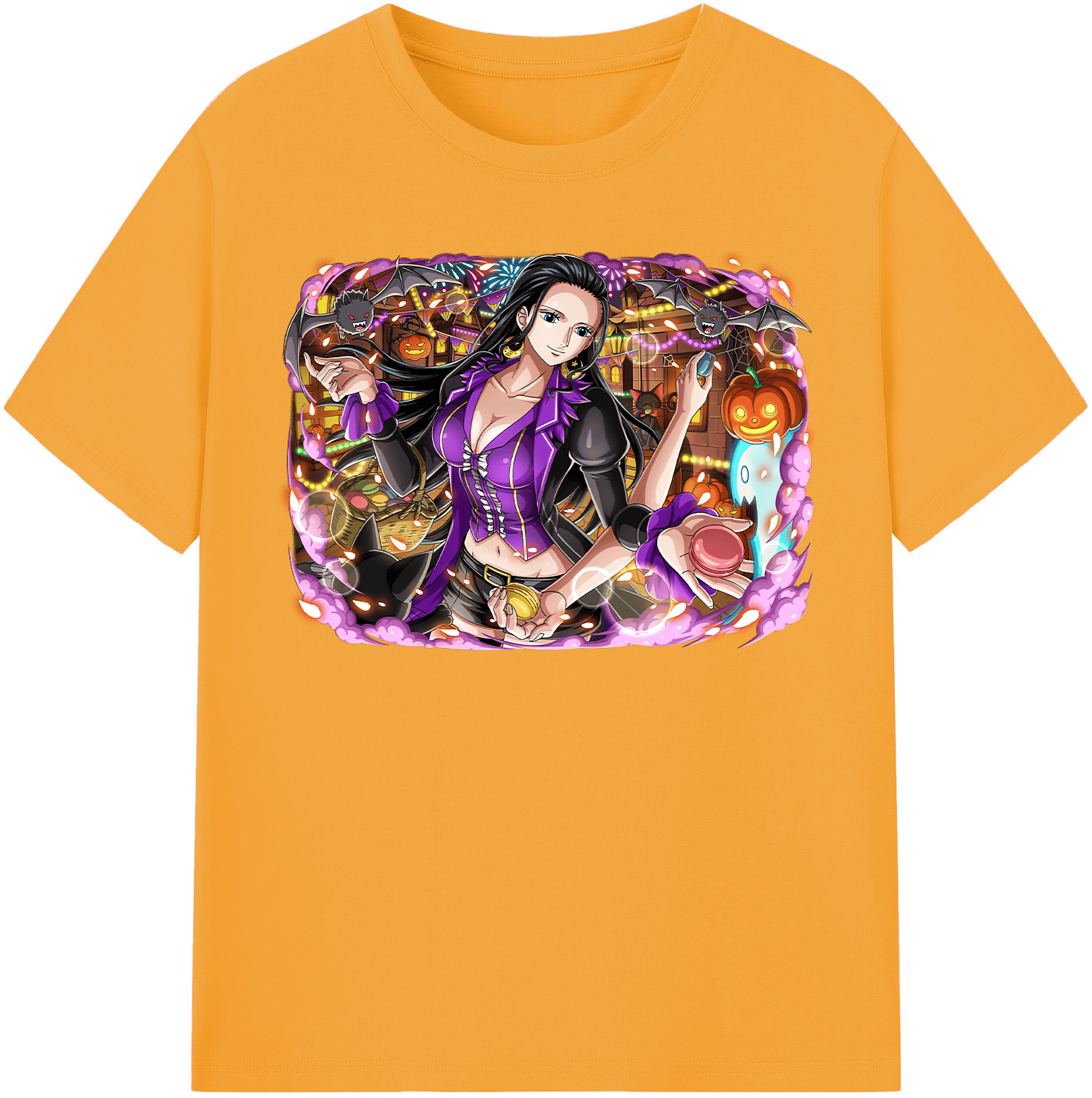 ワンピース ニコ・ロビン ONE PIECE Nico Robin レディースカジュアルプリントTシャツ（綿100％）