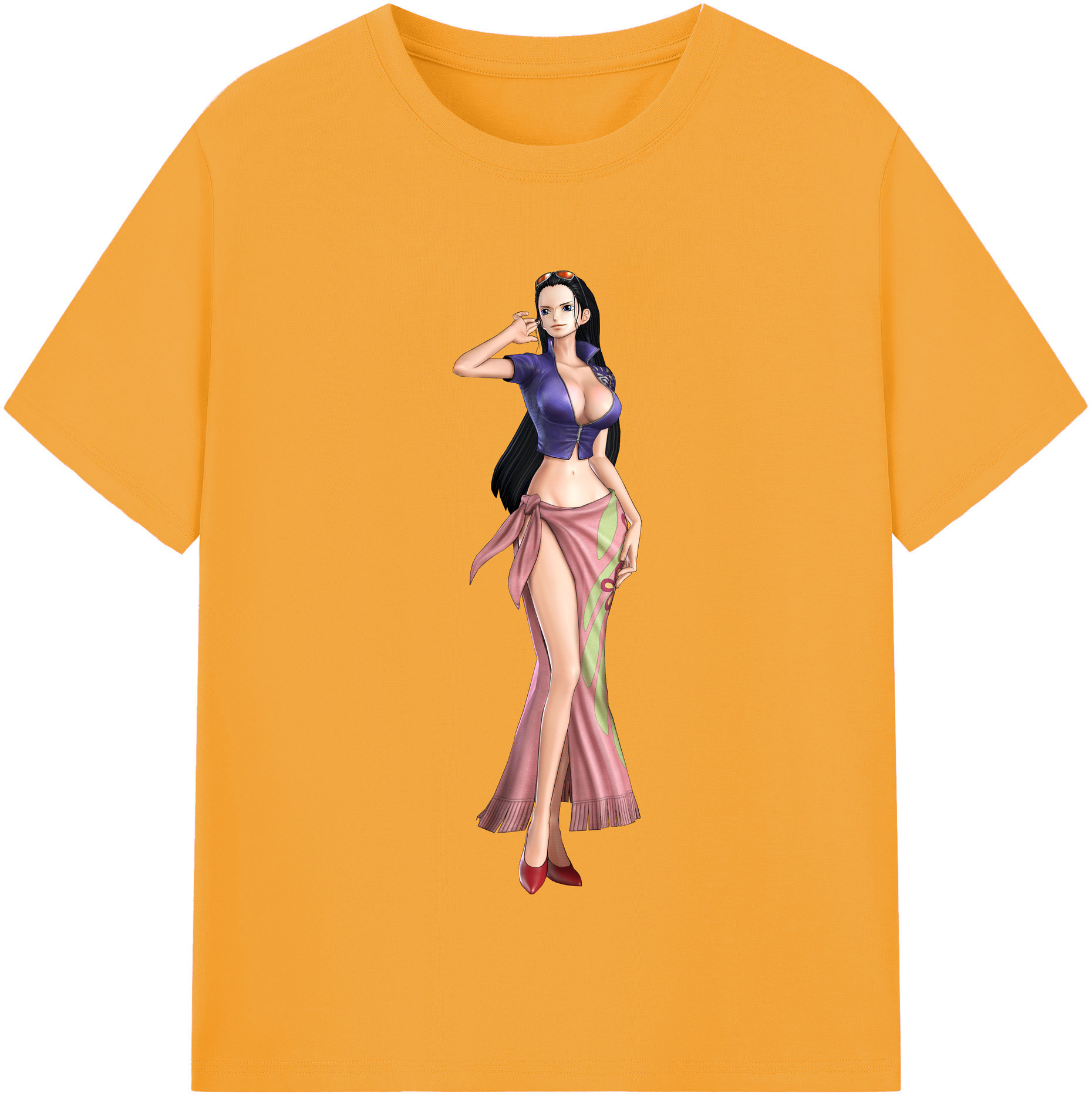 ワンピース ニコ・ロビン ONE PIECE Nico Robin レディースカジュアルプリントTシャツ（綿100％）