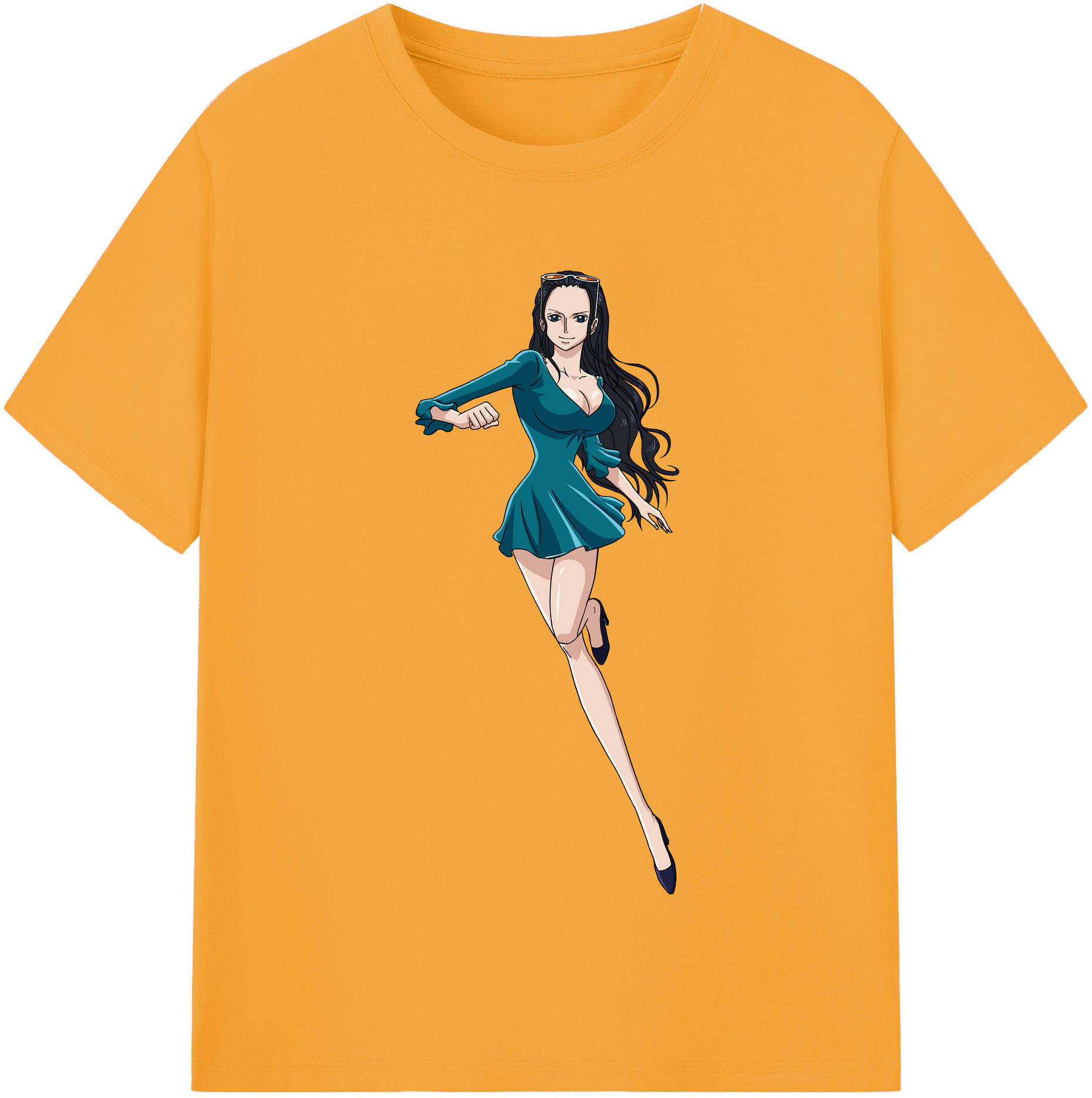 ワンピース ニコ・ロビン ONE PIECE Nico Robin レディースカジュアルプリントTシャツ（綿100％）