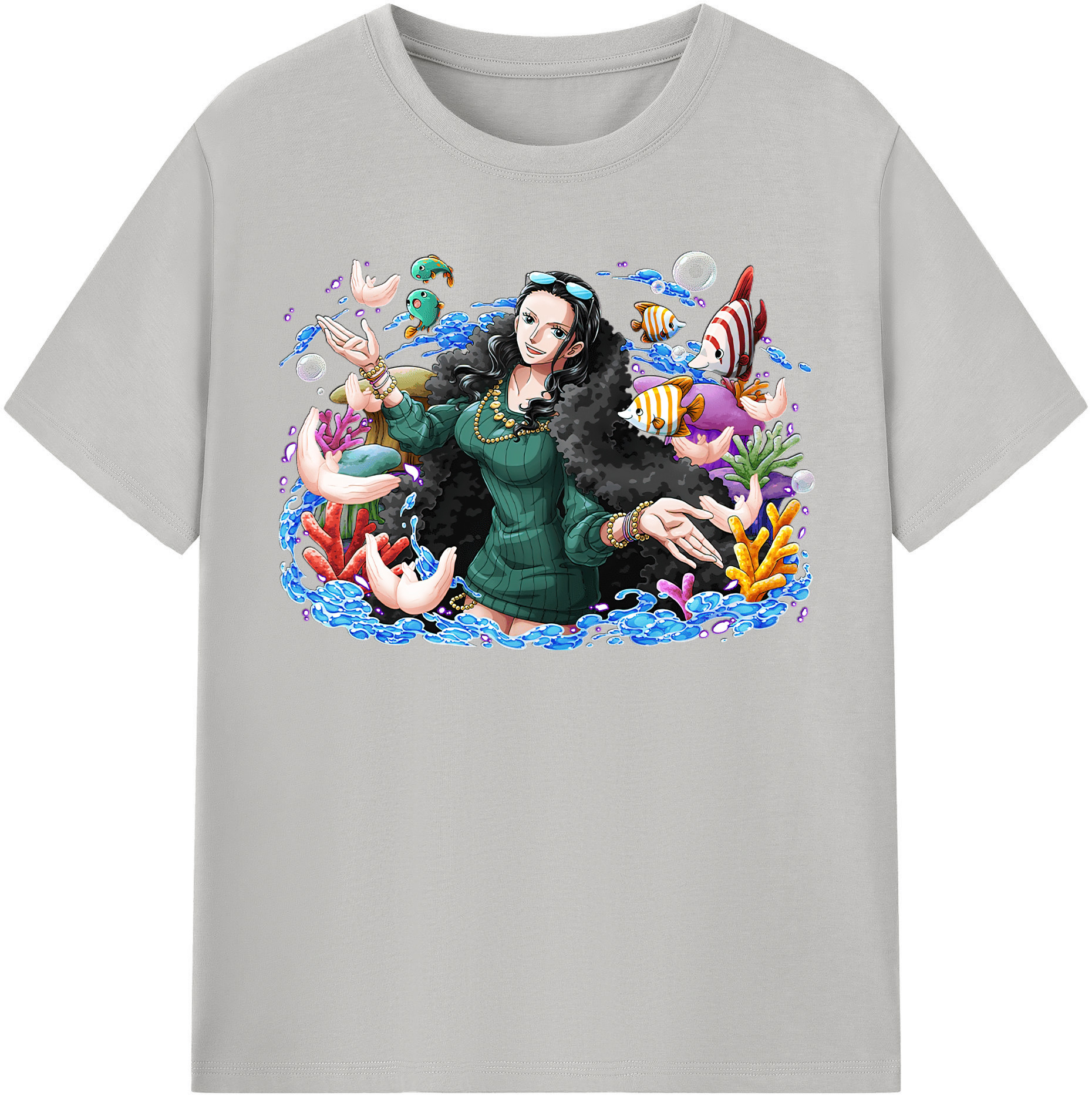 ワンピース ニコ・ロビン ONE PIECE Nico Robin レディースカジュアルプリントTシャツ（綿100％）