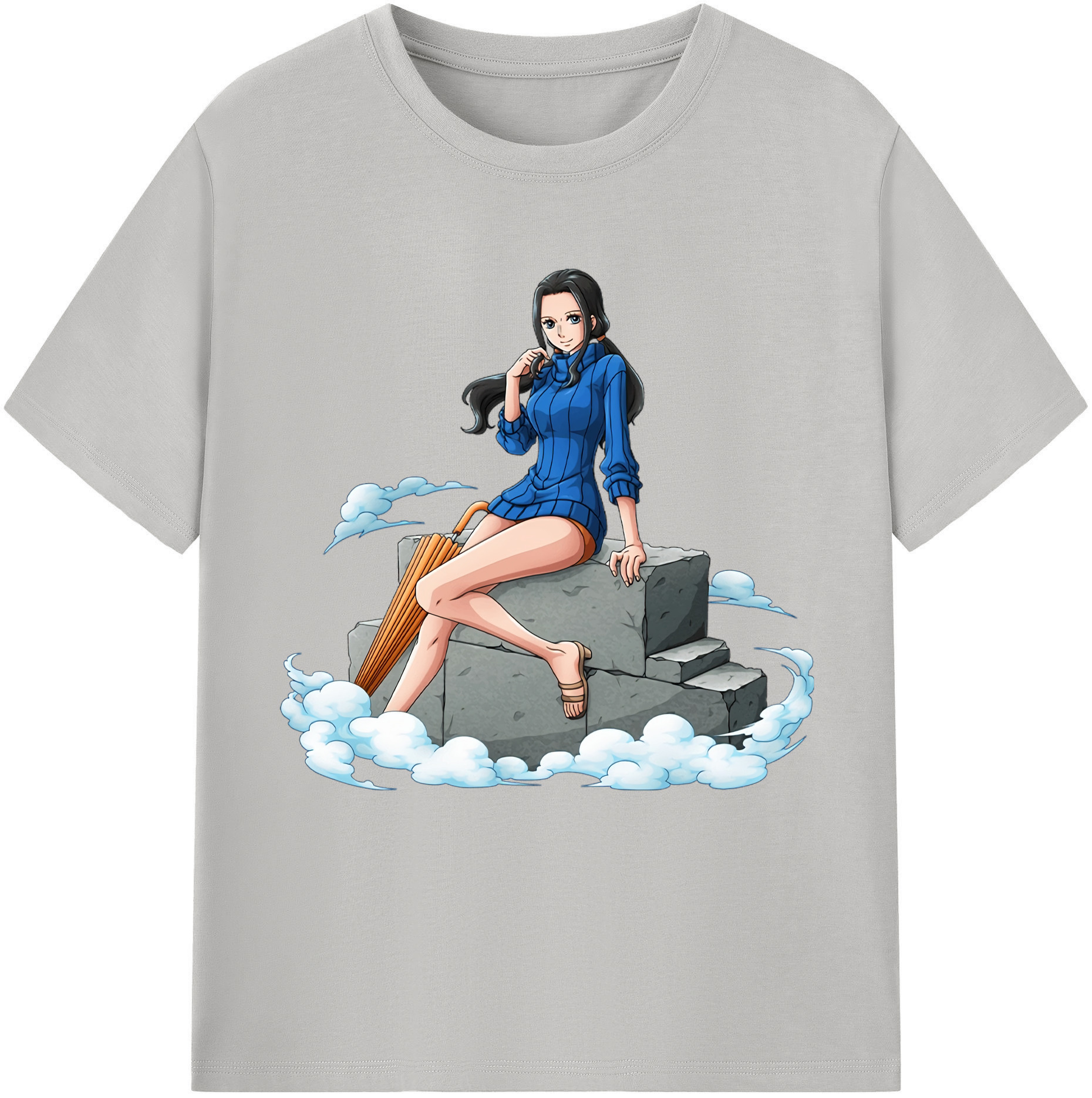 ワンピース ニコ・ロビン ONE PIECE Nico Robin レディースカジュアルプリントTシャツ（綿100％）
