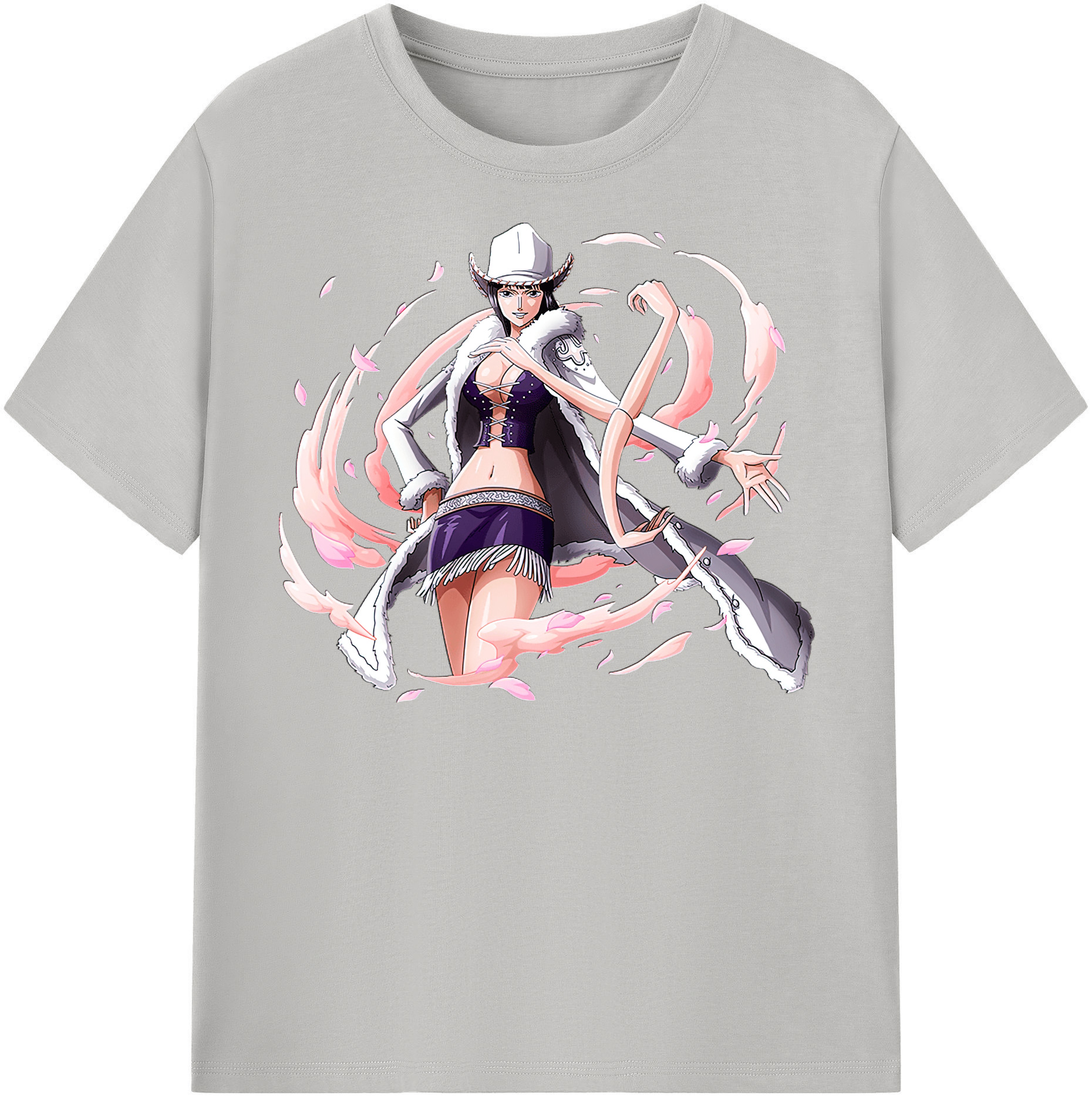 ワンピース ニコ・ロビン ONE PIECE Nico Robin レディースカジュアルプリントTシャツ（綿100％）