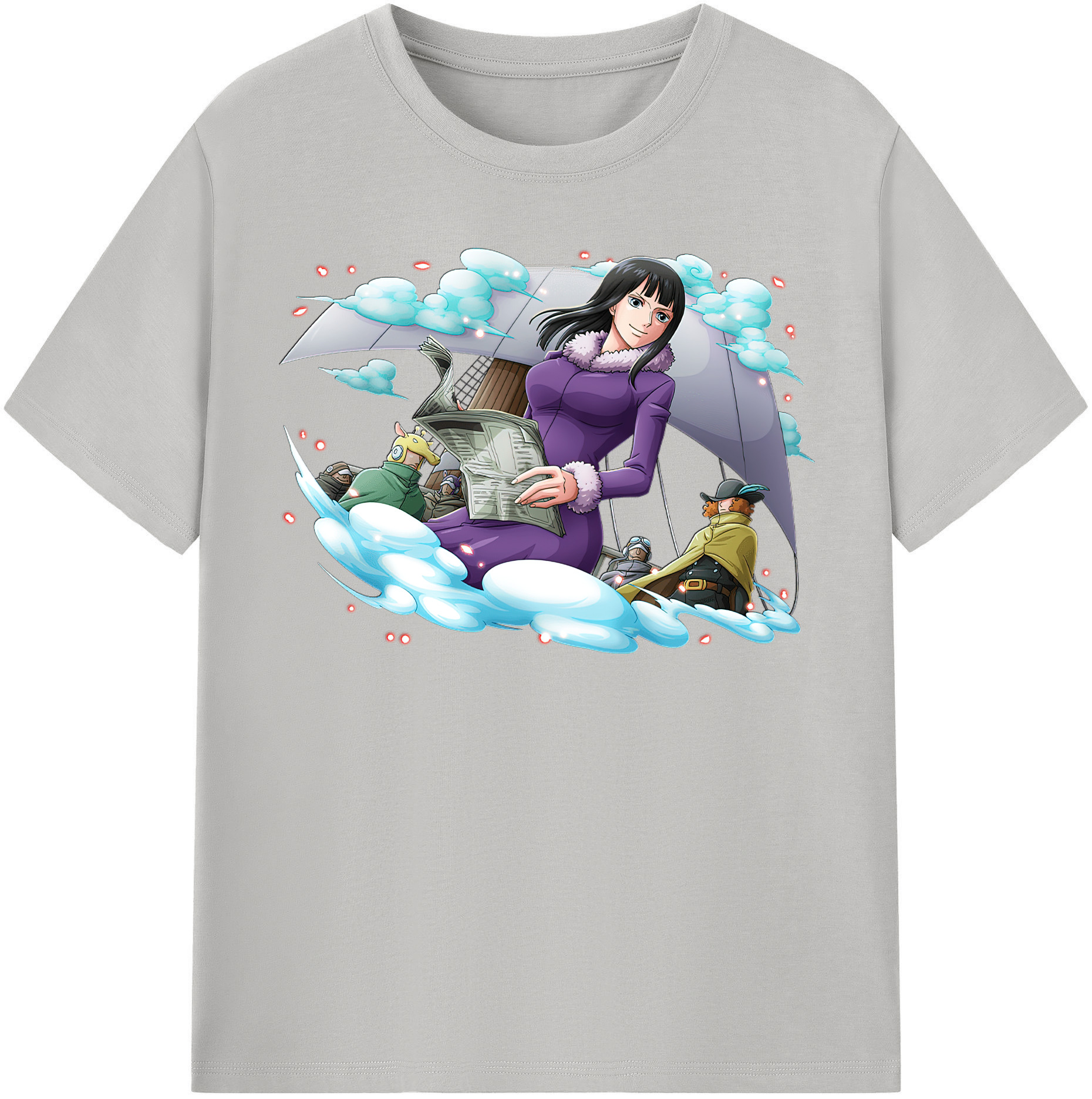 ワンピース ニコ・ロビン ONE PIECE Nico Robin レディースカジュアルプリントTシャツ（綿100％）