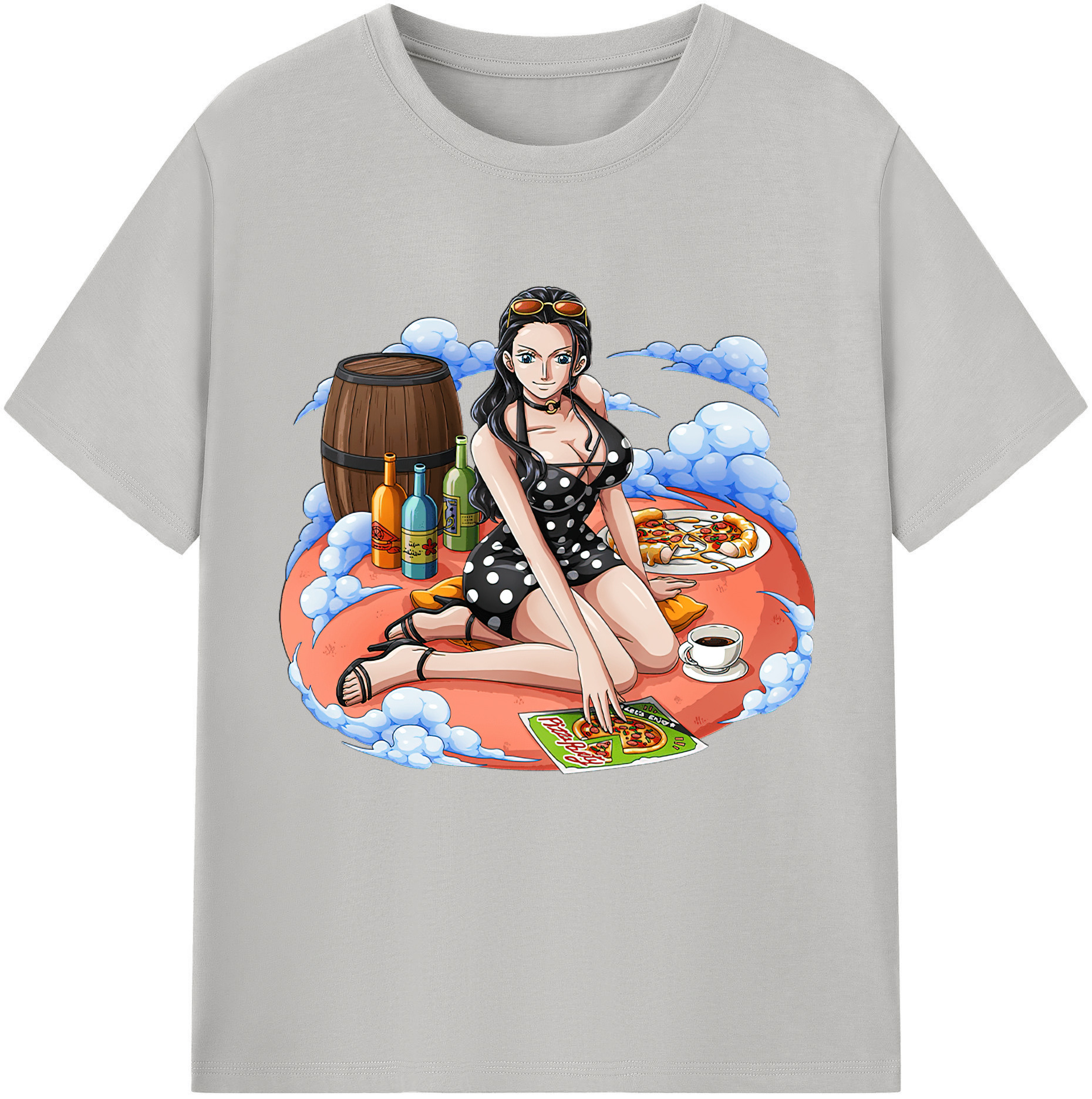 ワンピース ニコ・ロビン ONE PIECE Nico Robin レディースカジュアルプリントTシャツ（綿100％）
