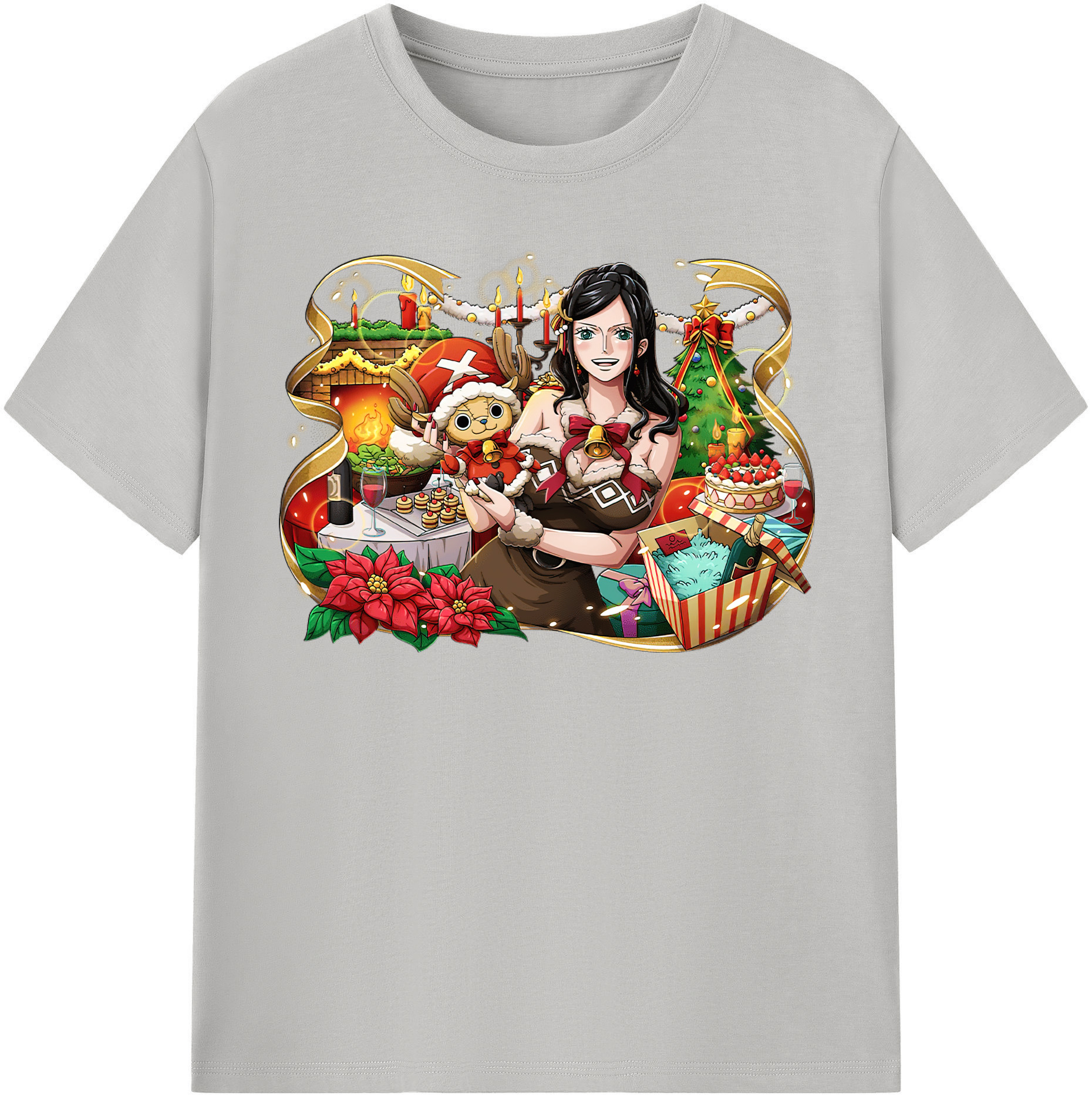 ワンピース ニコ・ロビン ONE PIECE Nico Robin レディースカジュアルプリントTシャツ（綿100％）