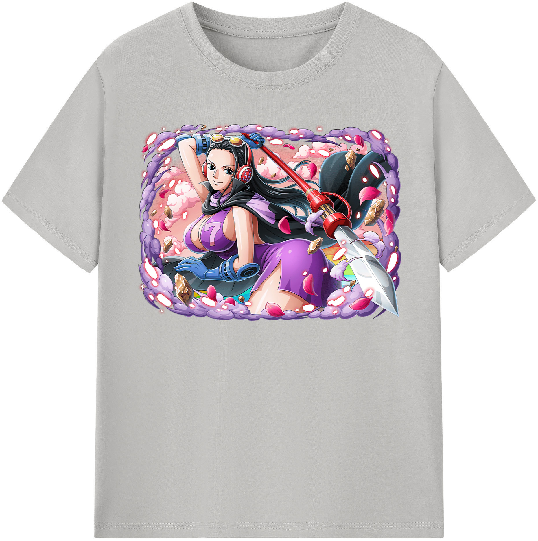 ワンピース ニコ・ロビン ONE PIECE Nico Robin レディースカジュアルプリントTシャツ（綿100％）
