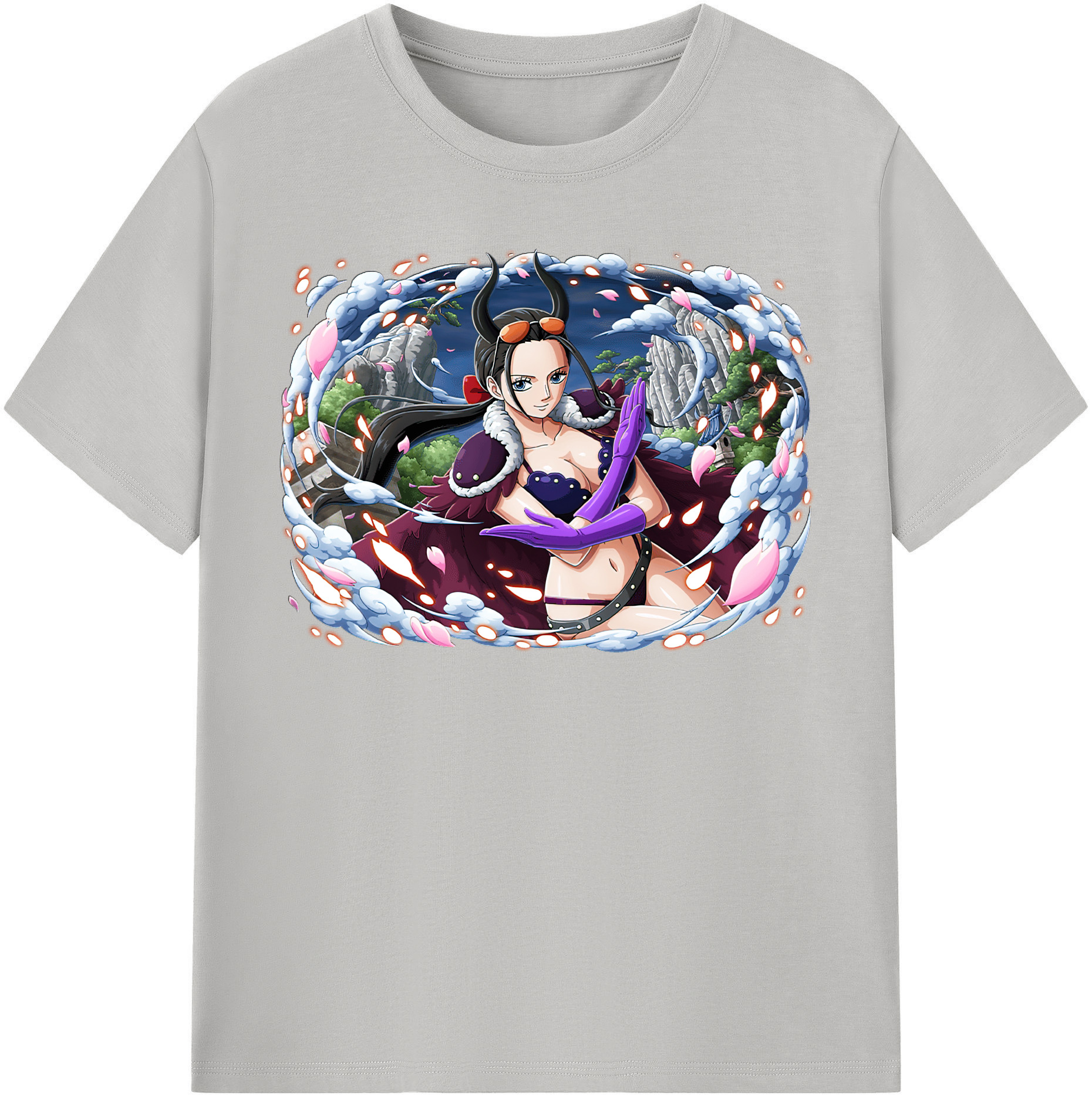 ワンピース ニコ・ロビン ONE PIECE Nico Robin レディースカジュアルプリントTシャツ（綿100％）