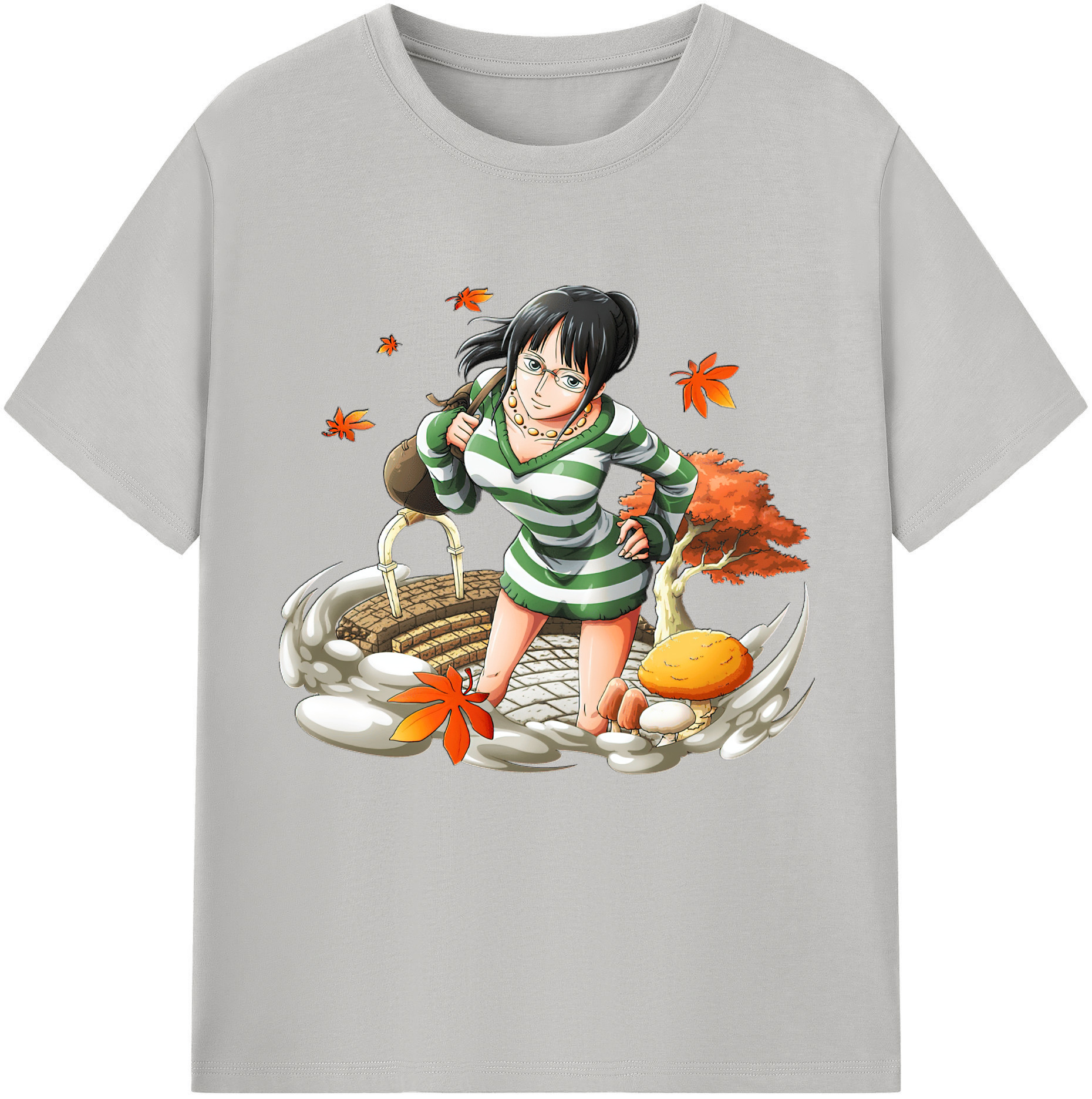 ワンピース ニコ・ロビン ONE PIECE Nico Robin レディースカジュアルプリントTシャツ（綿100％）