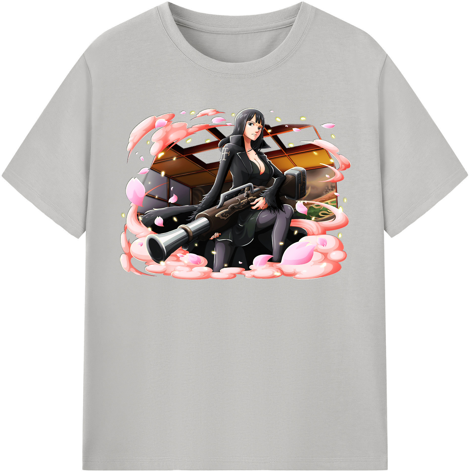 ワンピース ニコ・ロビン ONE PIECE Nico Robin レディースカジュアルプリントTシャツ（綿100％）