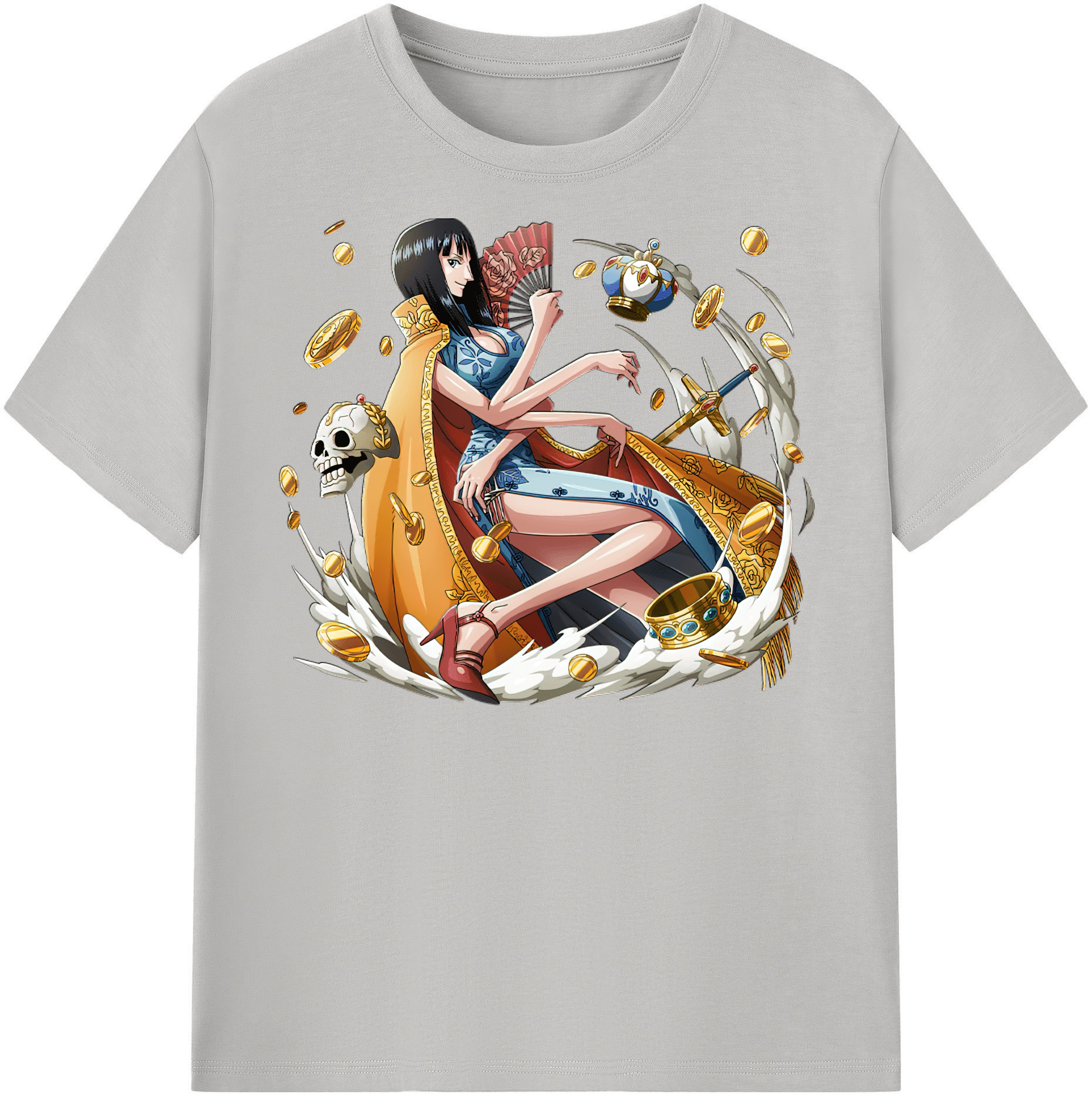 ワンピース ニコ・ロビン ONE PIECE Nico Robin レディースカジュアルプリントTシャツ（綿100％）