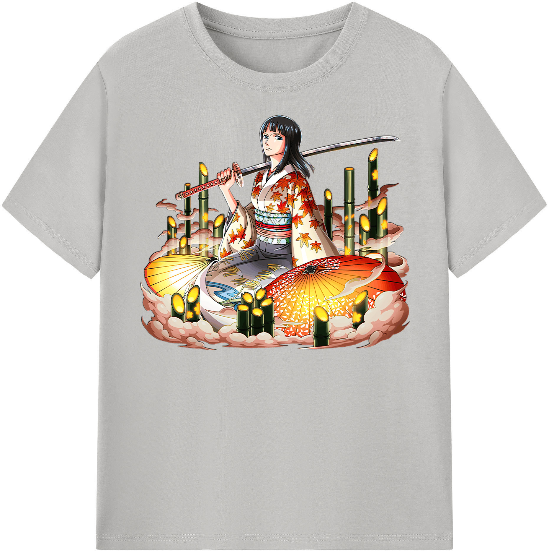 ワンピース ニコ・ロビン ONE PIECE Nico Robin レディースカジュアルプリントTシャツ（綿100％）