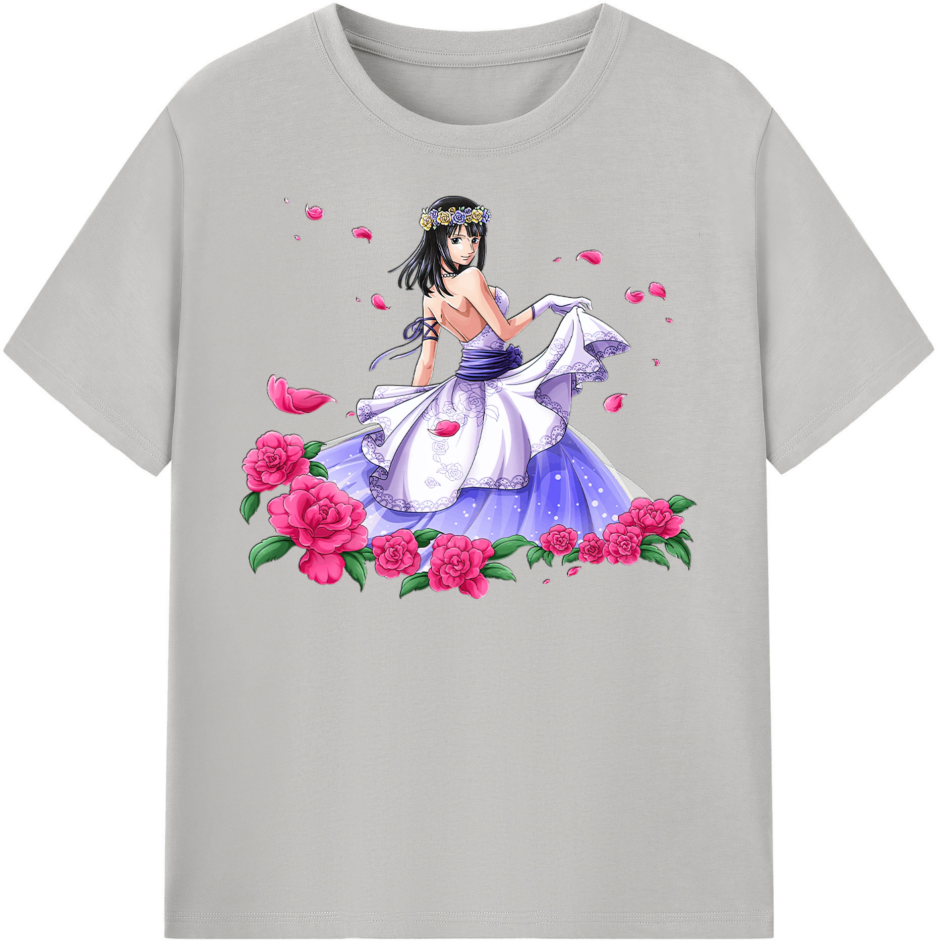 ワンピース ニコ・ロビン ONE PIECE Nico Robin レディースカジュアルプリントTシャツ（綿100％）
