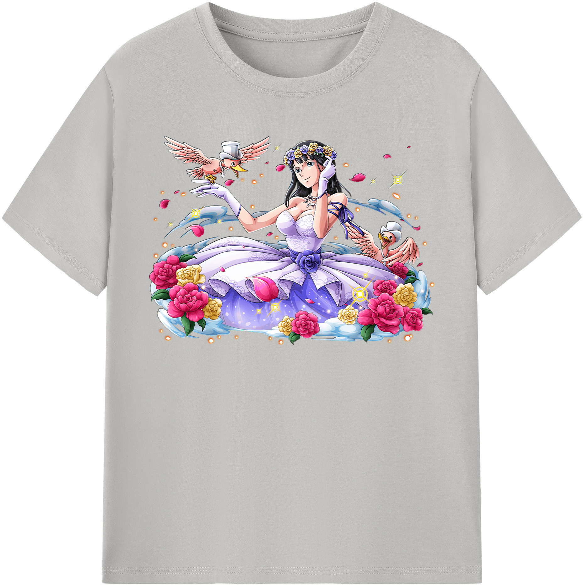 ワンピース ニコ・ロビン ONE PIECE Nico Robin レディースカジュアルプリントTシャツ（綿100％）