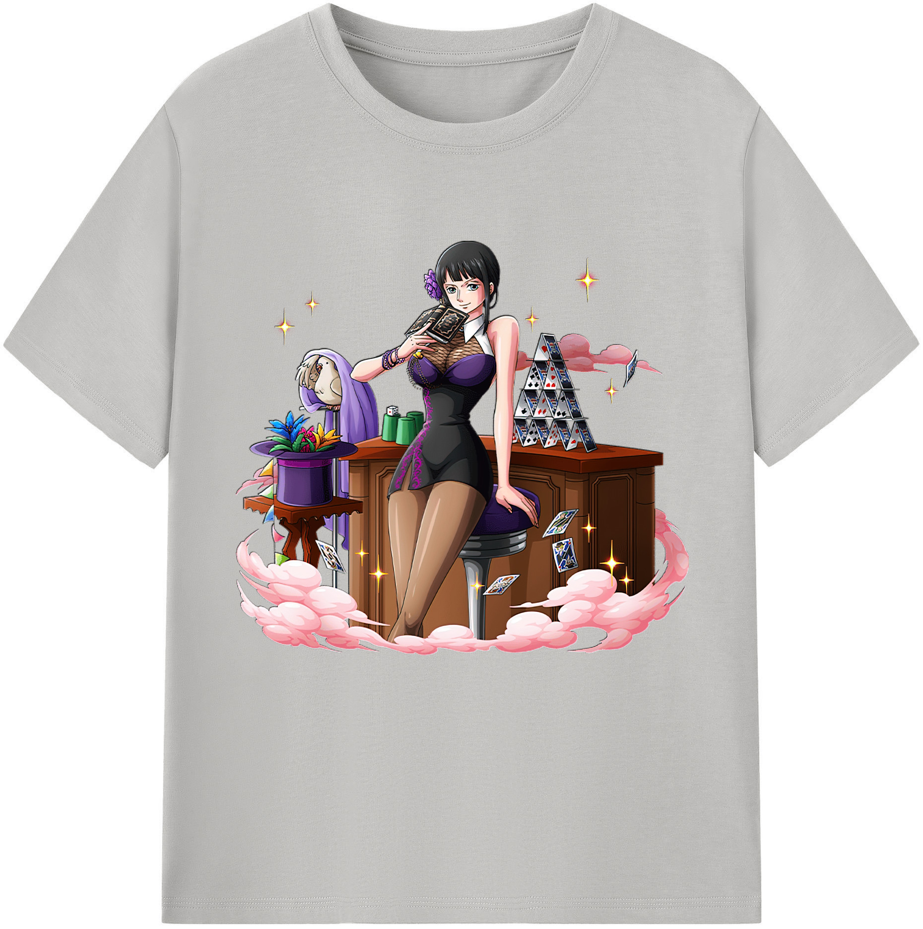 ワンピース ニコ・ロビン ONE PIECE Nico Robin レディースカジュアルプリントTシャツ（綿100％）