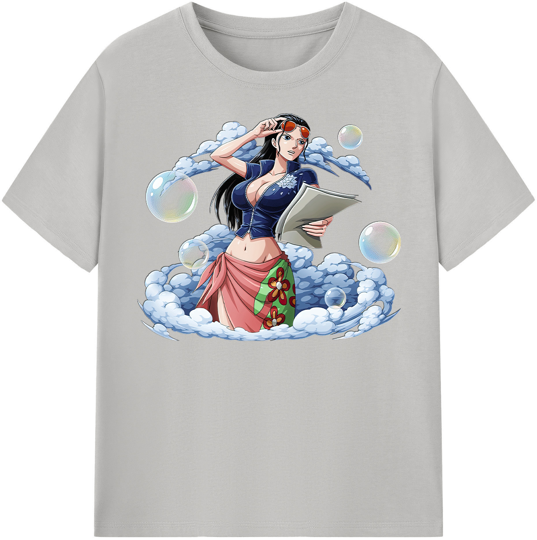 ワンピース ニコ・ロビン ONE PIECE Nico Robin レディースカジュアルプリントTシャツ（綿100％）