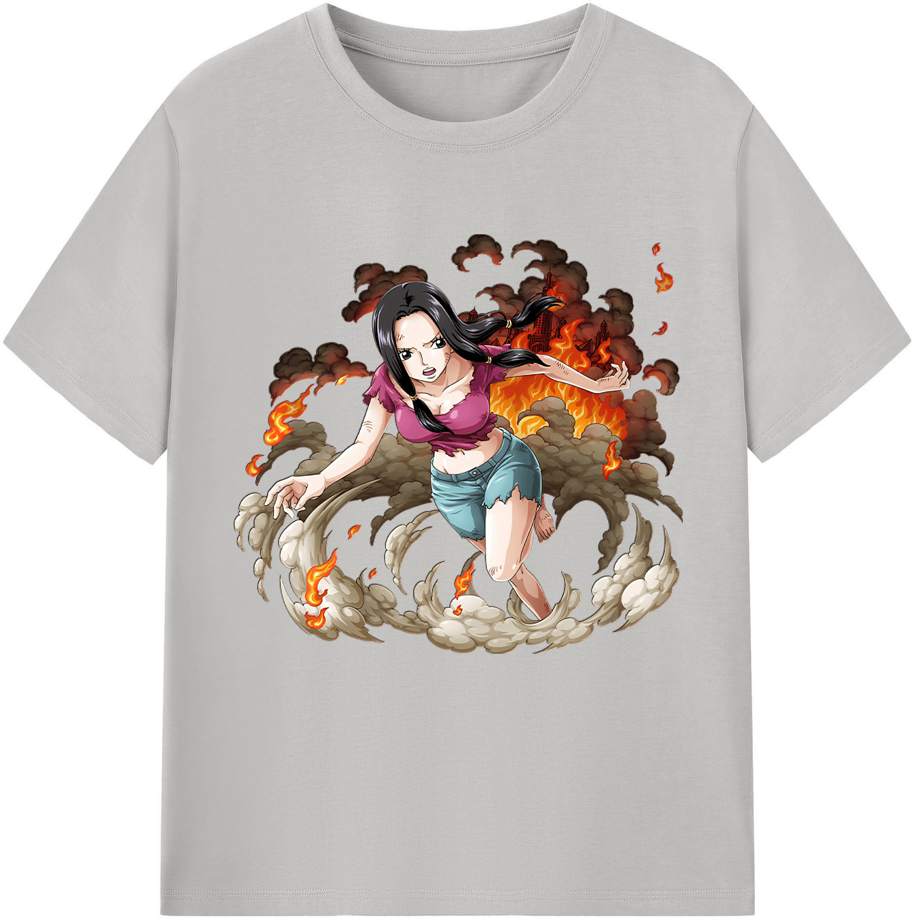 ワンピース ニコ・ロビン ONE PIECE Nico Robin レディースカジュアルプリントTシャツ（綿100％）