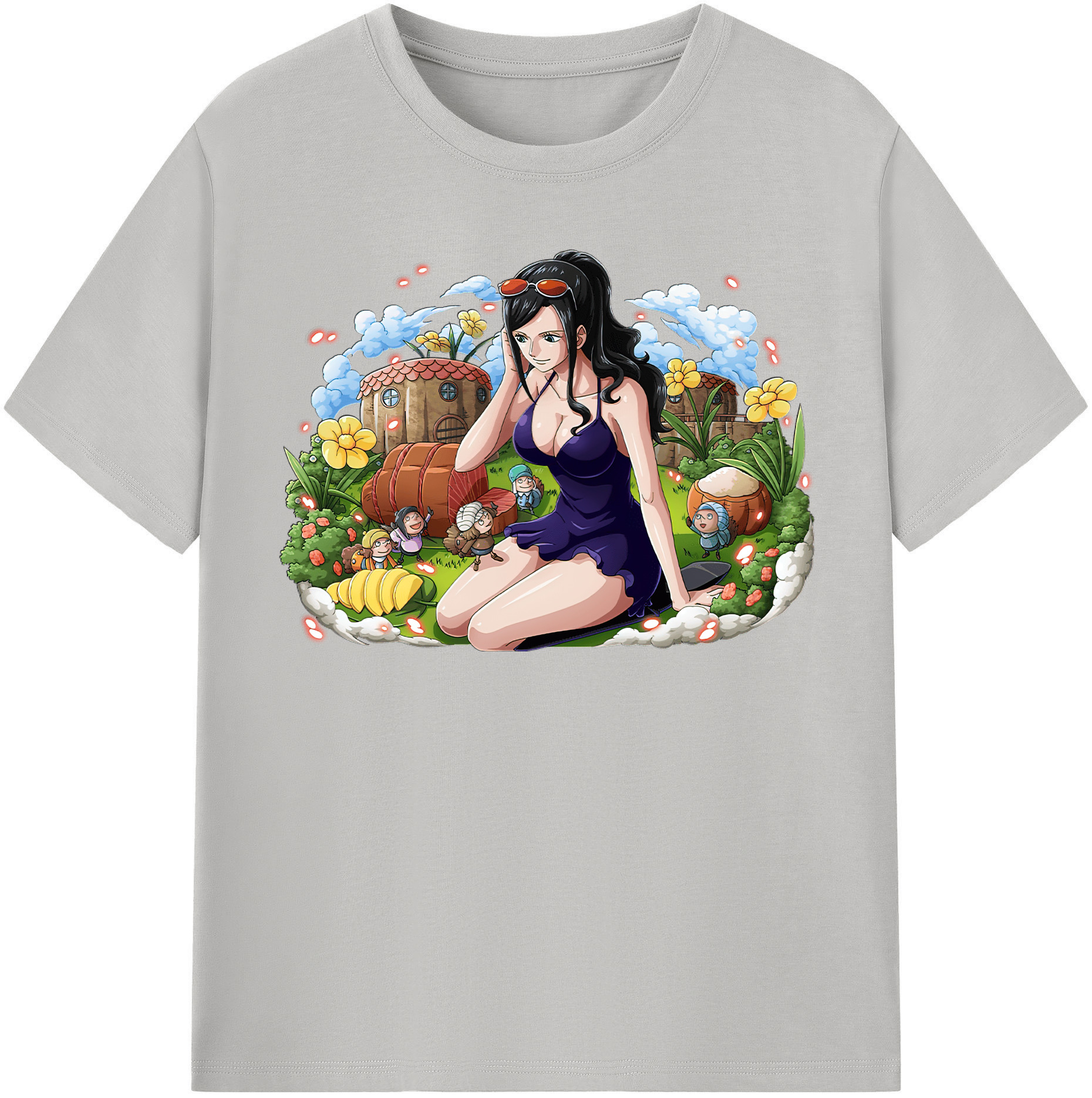 ワンピース ニコ・ロビン ONE PIECE Nico Robin レディースカジュアルプリントTシャツ（綿100％）