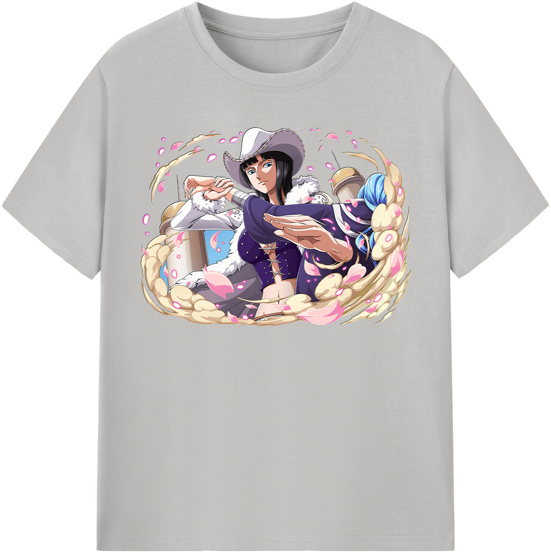 ワンピース ニコ・ロビン ONE PIECE Nico Robin レディースカジュアルプリントTシャツ（綿100％）