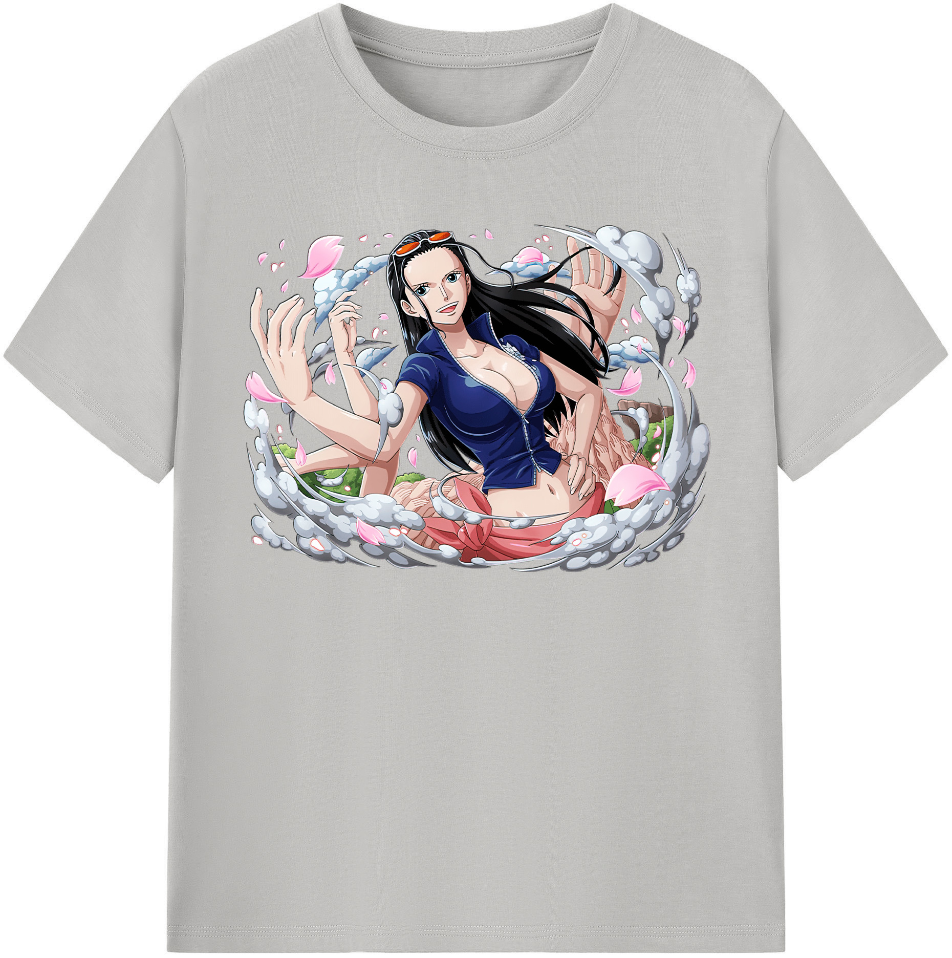 ワンピース ニコ・ロビン ONE PIECE Nico Robin レディースカジュアルプリントTシャツ（綿100％）