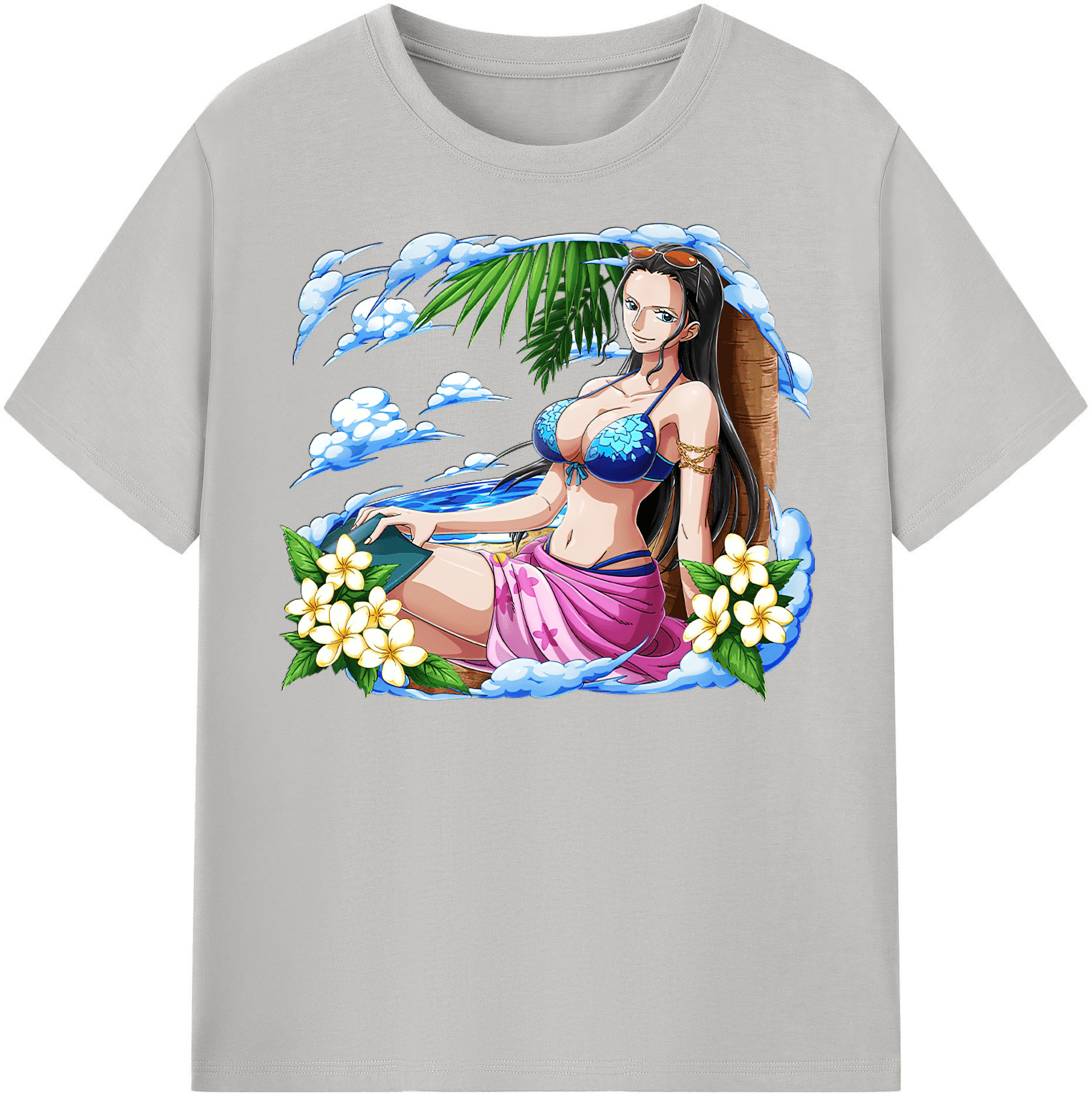 ワンピース ニコ・ロビン ONE PIECE Nico Robin レディースカジュアルプリントTシャツ（綿100％）