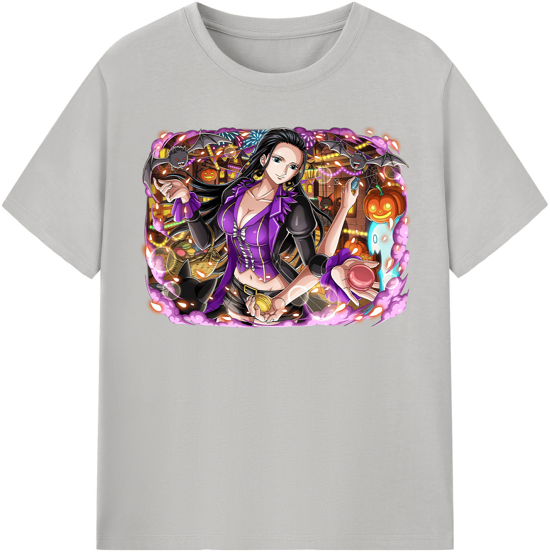 ワンピース ニコ・ロビン ONE PIECE Nico Robin レディースカジュアルプリントTシャツ（綿100％）