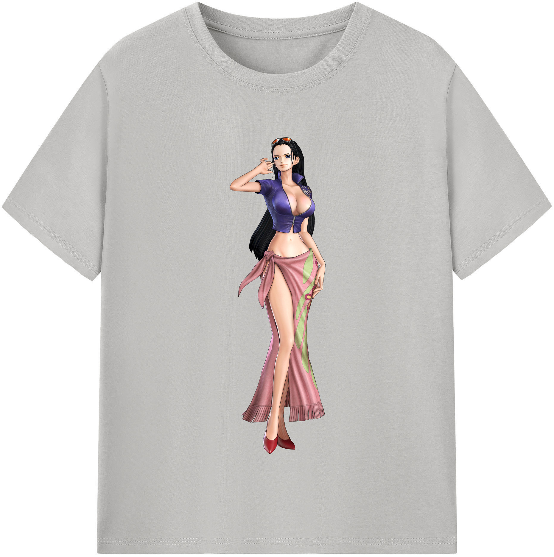 ワンピース ニコ・ロビン ONE PIECE Nico Robin レディースカジュアルプリントTシャツ（綿100％）