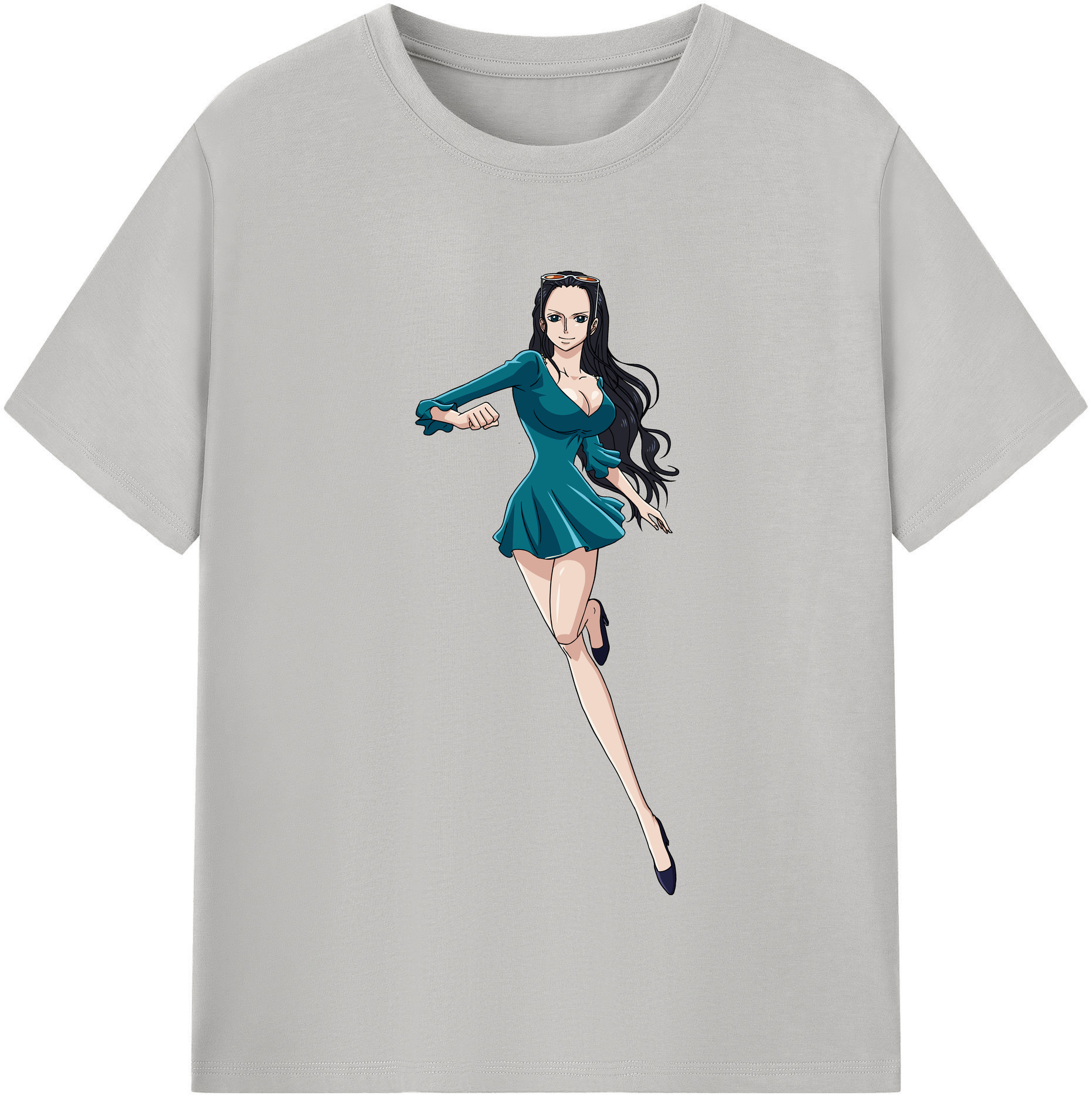ワンピース ニコ・ロビン ONE PIECE Nico Robin レディースカジュアルプリントTシャツ（綿100％）