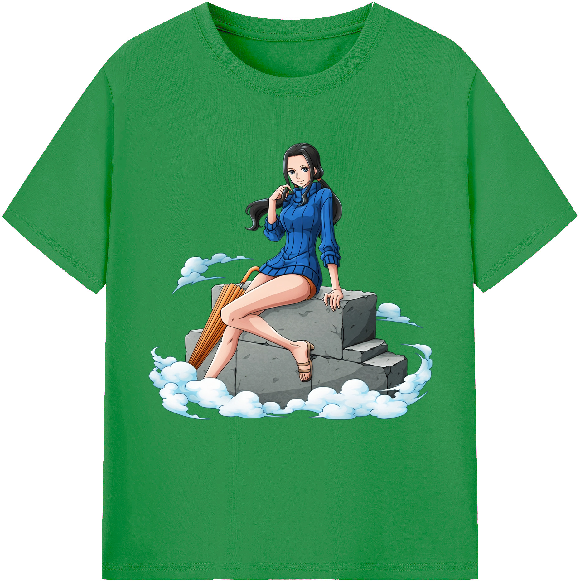 ワンピース ニコ・ロビン ONE PIECE Nico Robin レディースカジュアルプリントTシャツ（綿100％）