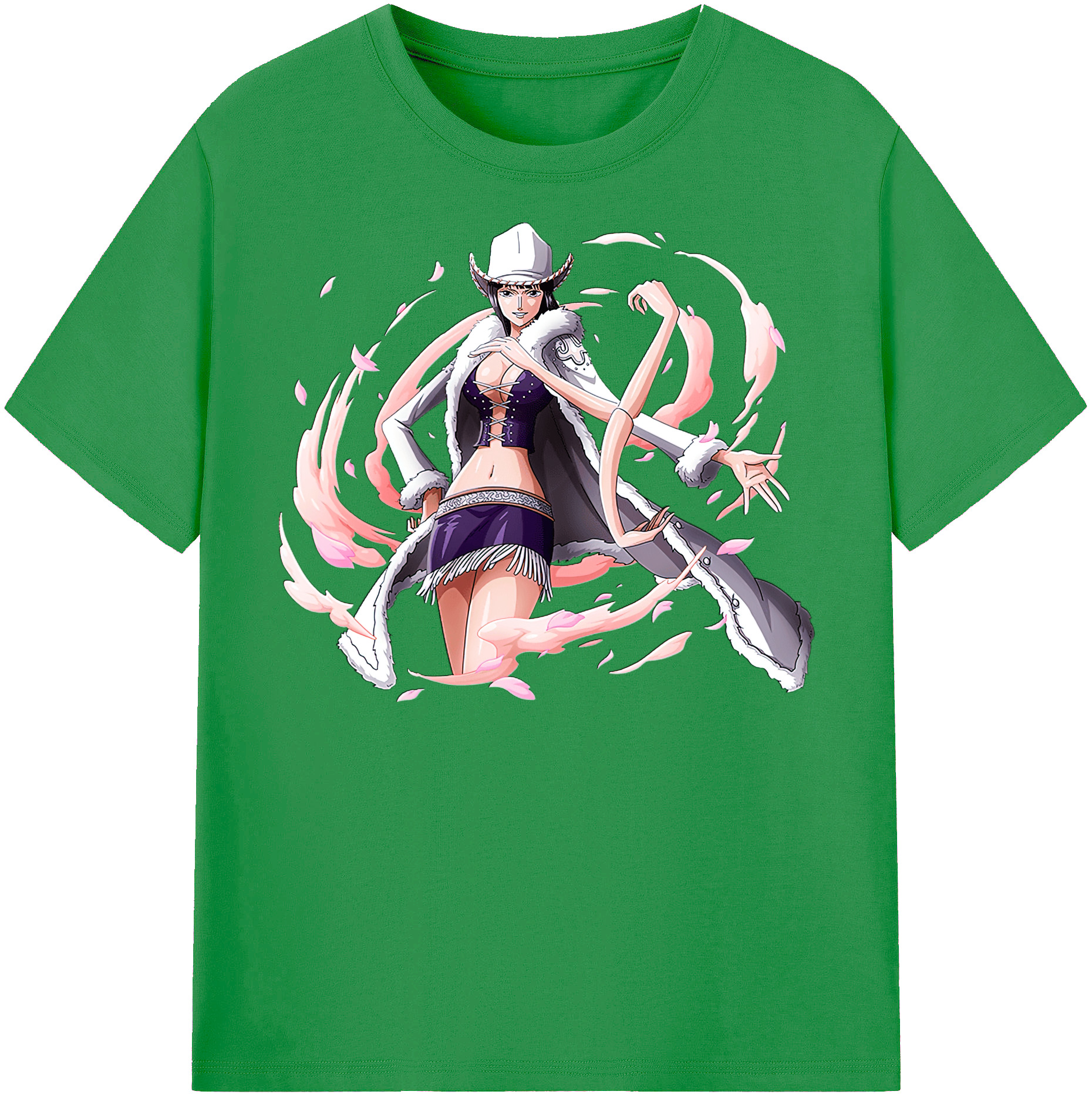 ワンピース ニコ・ロビン ONE PIECE Nico Robin レディースカジュアルプリントTシャツ（綿100％）