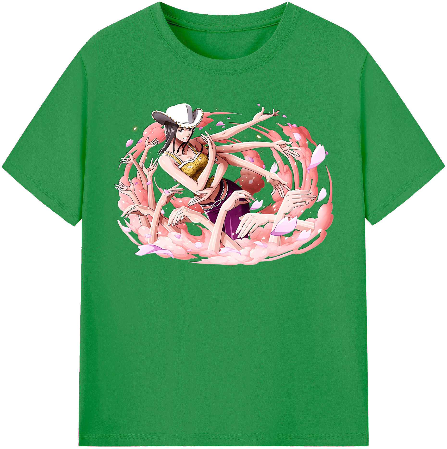 ワンピース ニコ・ロビン ONE PIECE Nico Robin レディースカジュアルプリントTシャツ（綿100％）