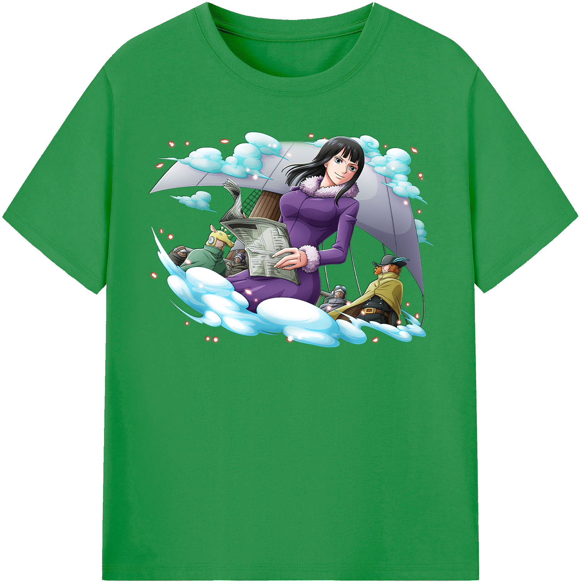 ワンピース ニコ・ロビン ONE PIECE Nico Robin レディースカジュアルプリントTシャツ（綿100％）