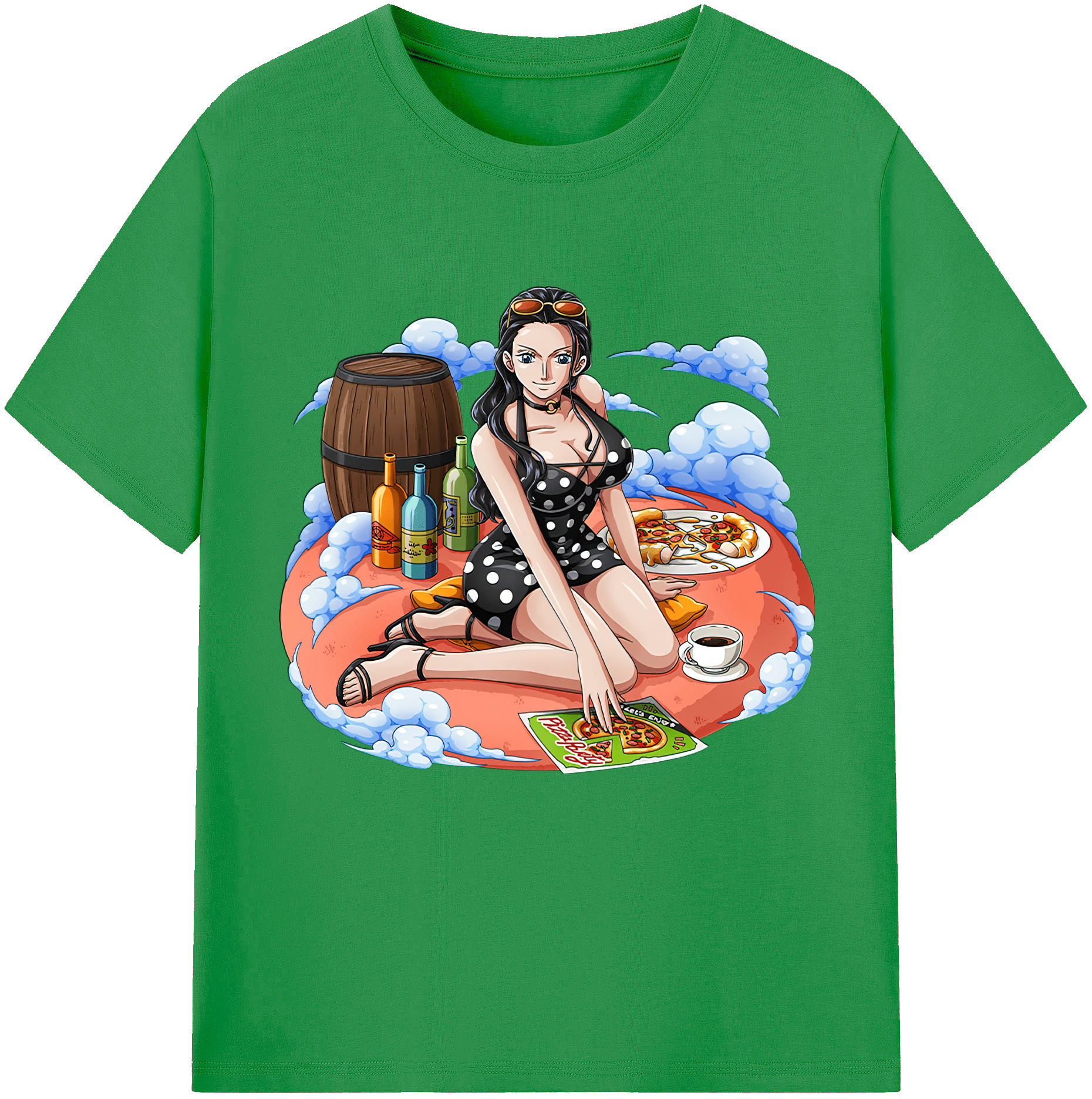 ワンピース ニコ・ロビン ONE PIECE Nico Robin レディースカジュアルプリントTシャツ（綿100％）